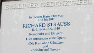 Heerstrasse 2, Richard Strauss asui täällä vuosina 1864 - 1949.