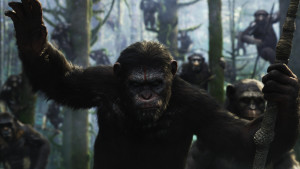 Dawn Of The Planet Of The Apes har finlandspremiär. Caesar leder aparmén i Dawn of the Planet of the Apes.