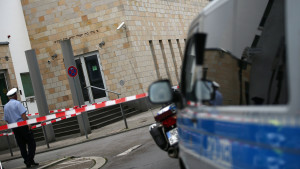Synagogan i Wupperrta som utsattes för attack. En synagoga i Wupperrtal utsattes för en antisemitisk attack 29.7.2014.