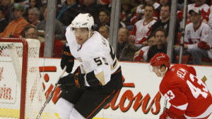Salcido spelade två matcher i NHL säsongen 2008–2009. Brian Salcido i Anaheim Ducks