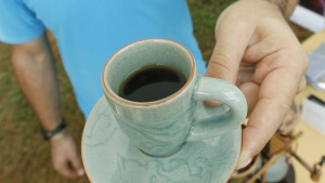 En kopp svart kaffe