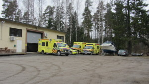 Ekenäs sjuktransports station i Karis. Ekenäs Sjuktransports station i Karis