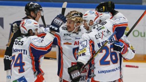 Tappara jagar sin tredje seger i finalen. Tappara firar ett mål