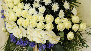 Blomsterdekorationer på slottet