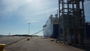 Fartyg i östra hamnen i Hangö.