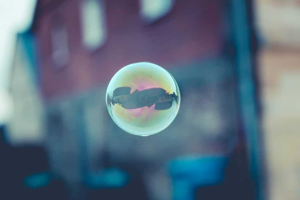 photo of a soap bubble used to illustrate post about the bitcoin bubble. photo via unsplash