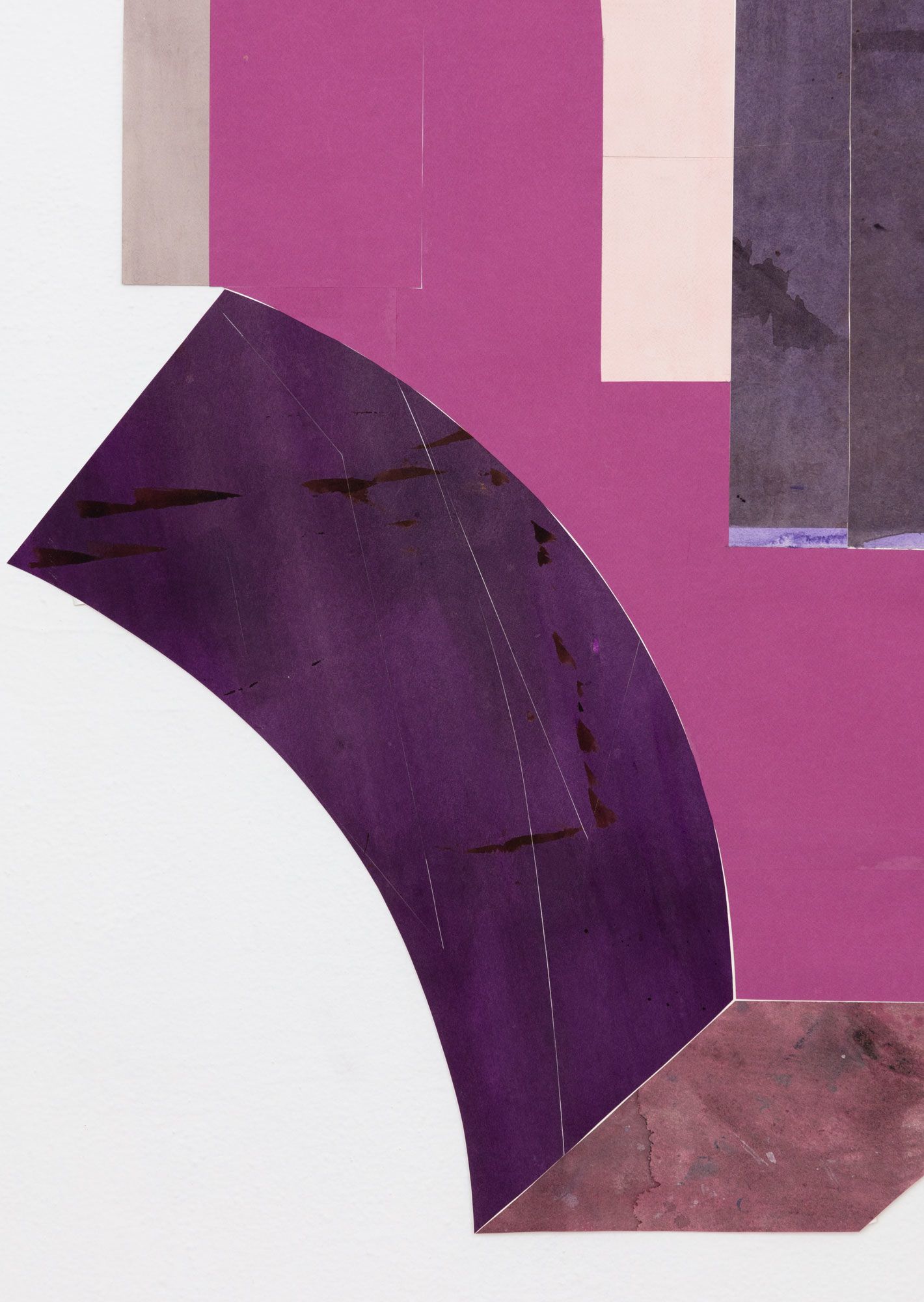 Untitled (floor paper, 2 pinks, 4 purples), detail