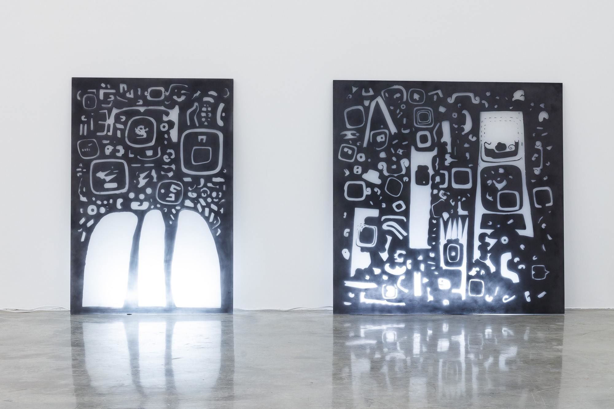 Gala Porras-Kim, Mesoamerican Negative Space 1 and 2