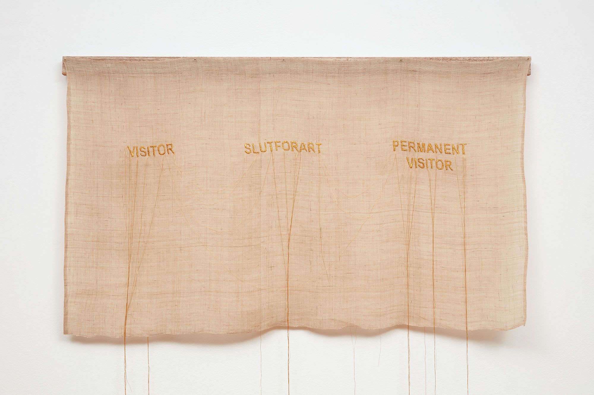 Untitled (VISITOR, SLUTFORART, PERMANENT VISITOR), detail