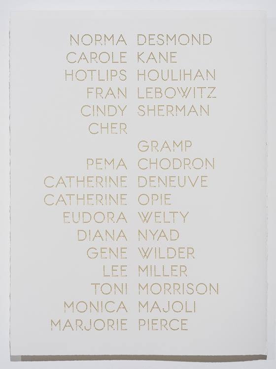 Casting Scenes (Cast List for The Hearing Trumpet), detail