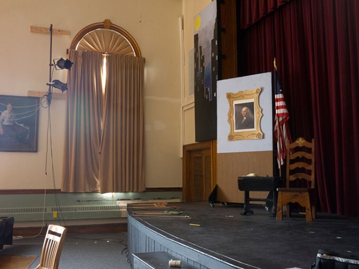 Provincetown Schools, Theater, set of "Annie,"
	Provincetown, Massachusetts