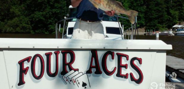 Business Card: Four Aces Sport Fishing  -  Ashtabula