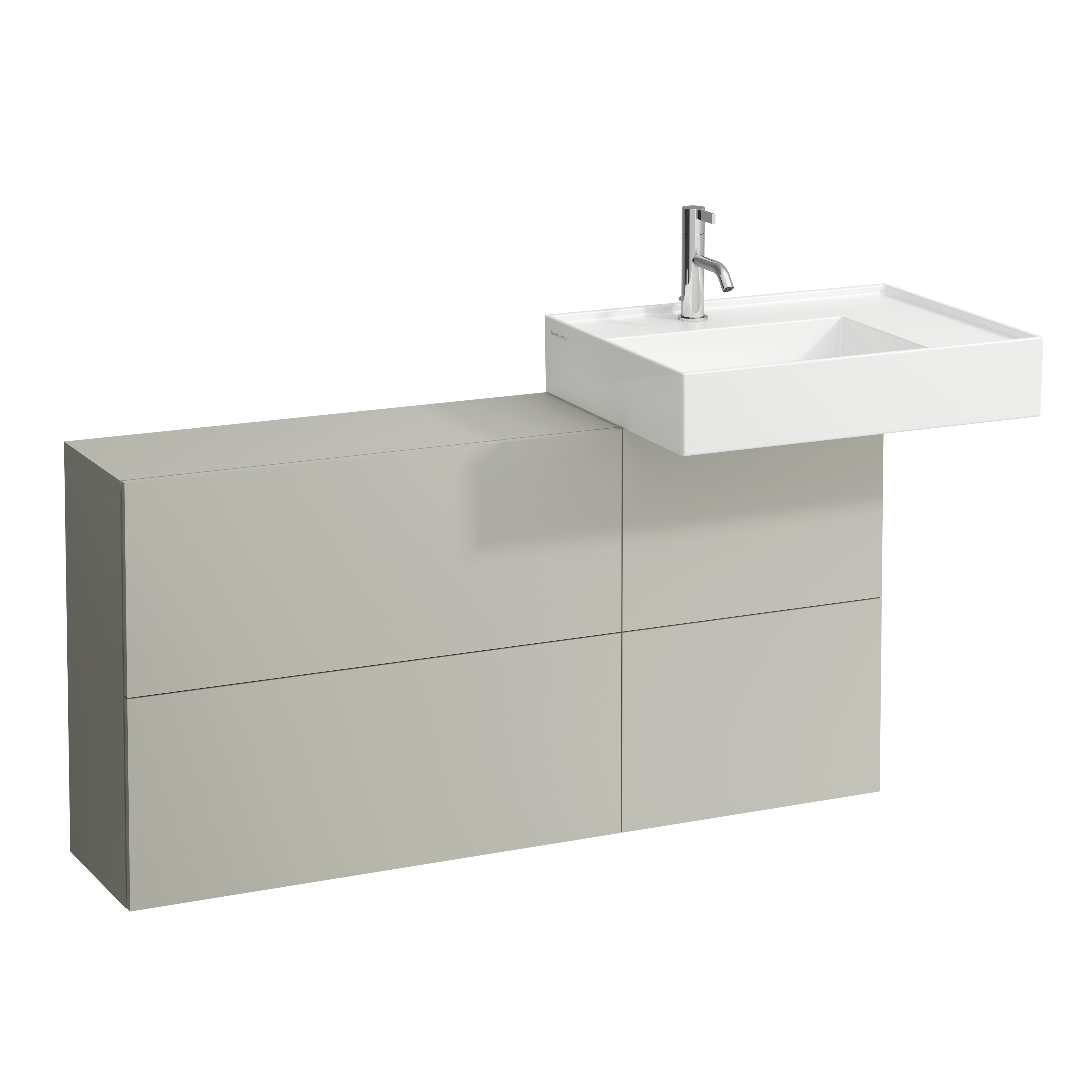 Meuble sous lavabo avec porte kartell 120 gris si