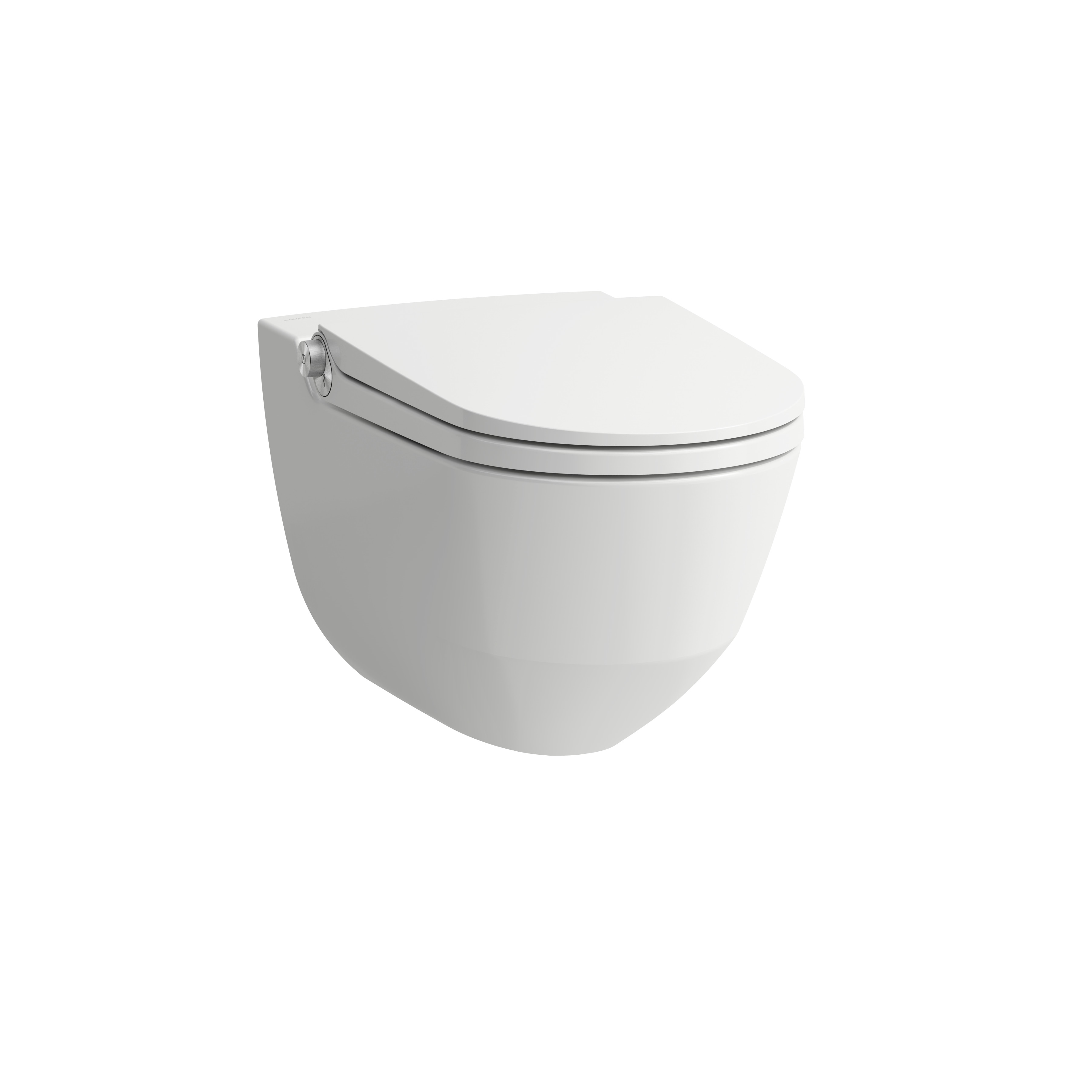 Riva wc lavant avec abattant céramique blanc lcc, bouton titanium black mat