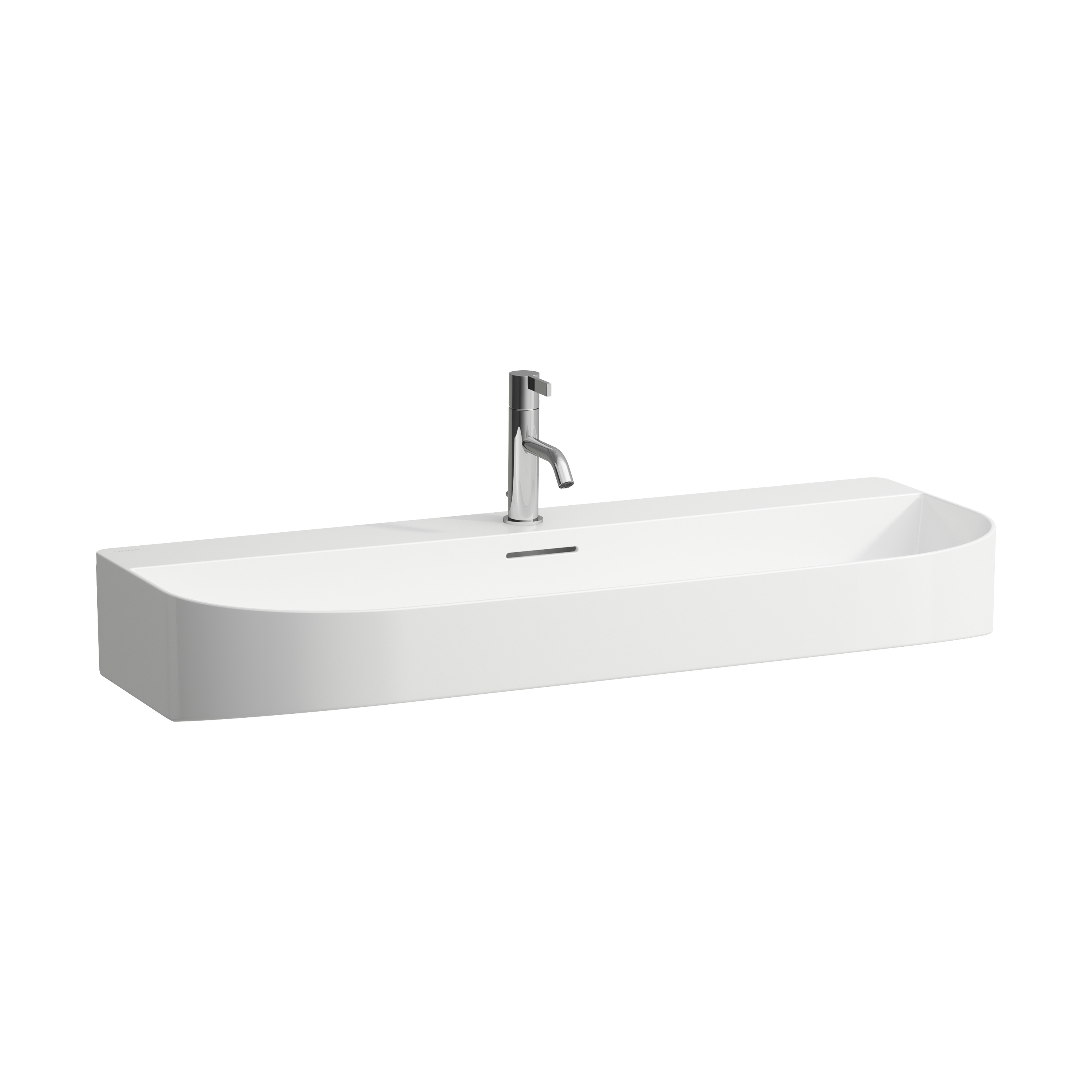 Sonar lavabo double avec 1 trou pour la robinetterie 1000x420x140mm blanc mat Sonar lavabo double avec 1 trou pour la robinetterie 1000x420x140mm blanc mat