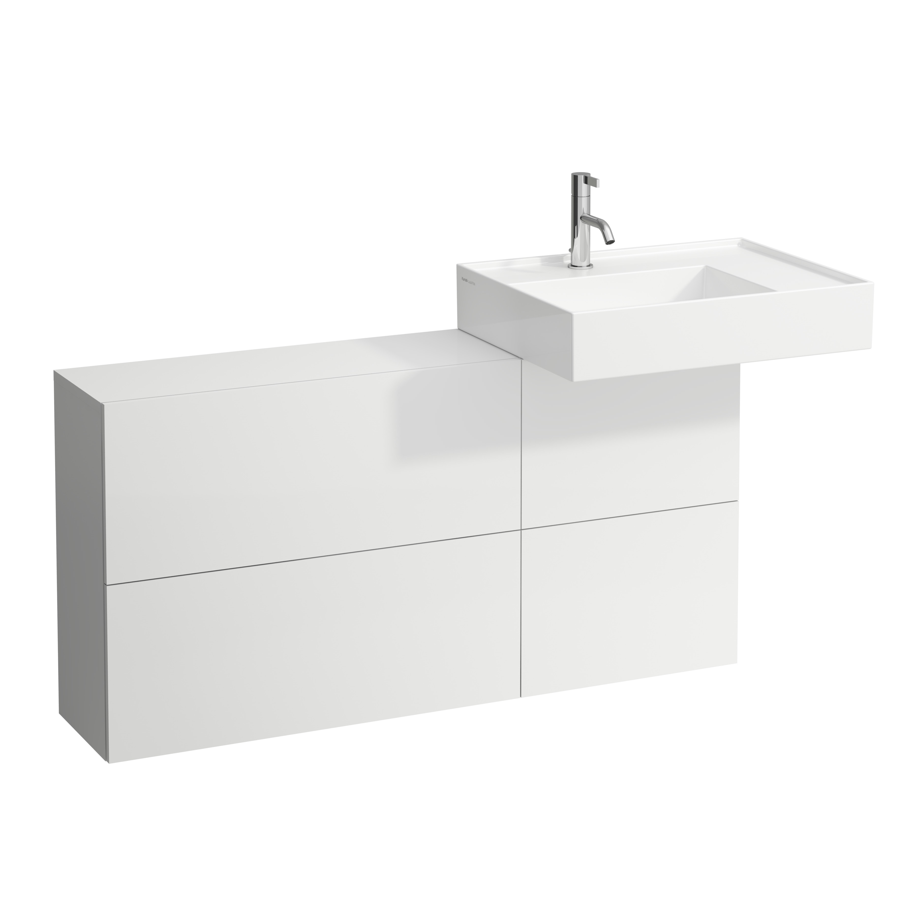 Meuble sous lavabo avec porte kartell 120 blanc m