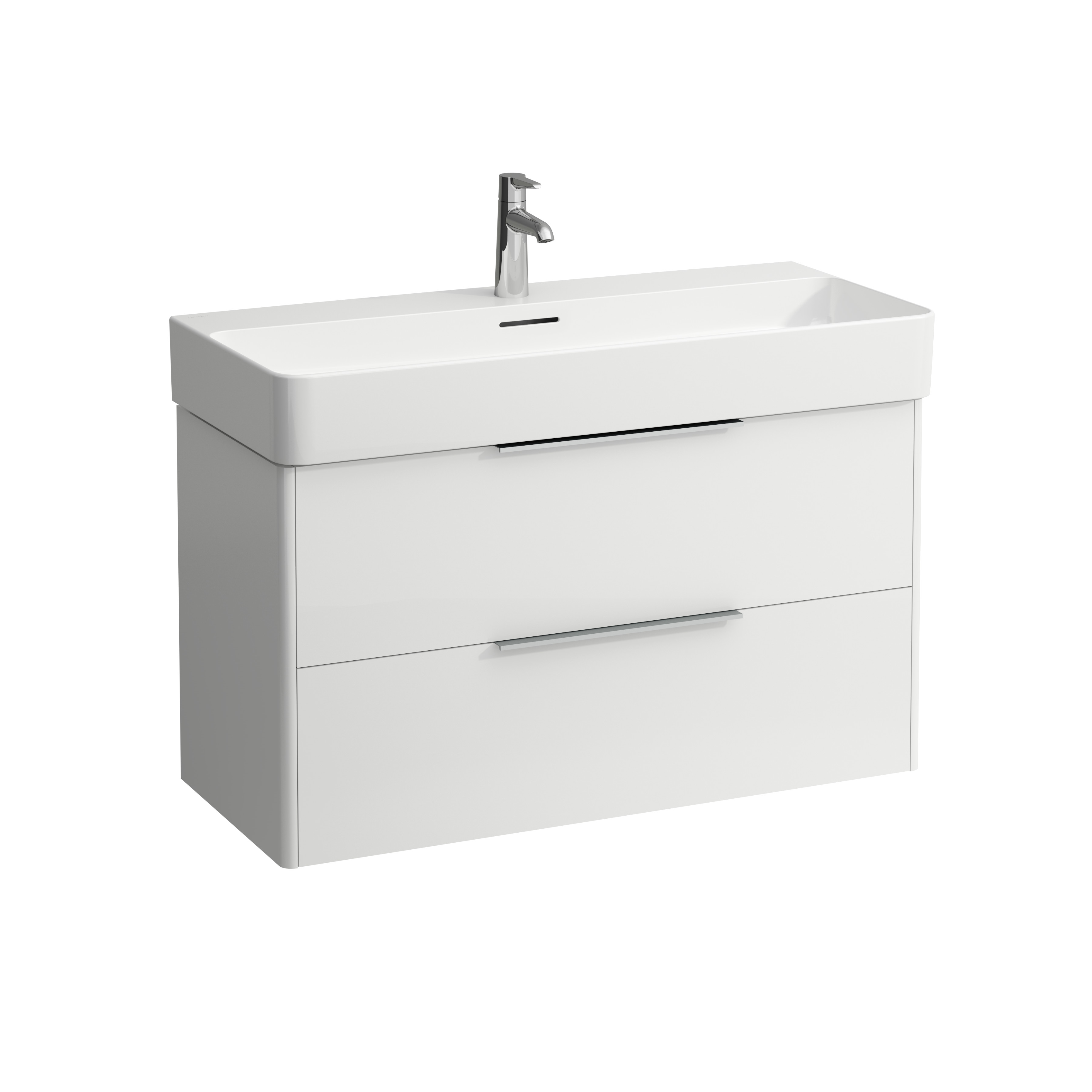 Meuble sous lavabo avec tiroir base 95 blanc b