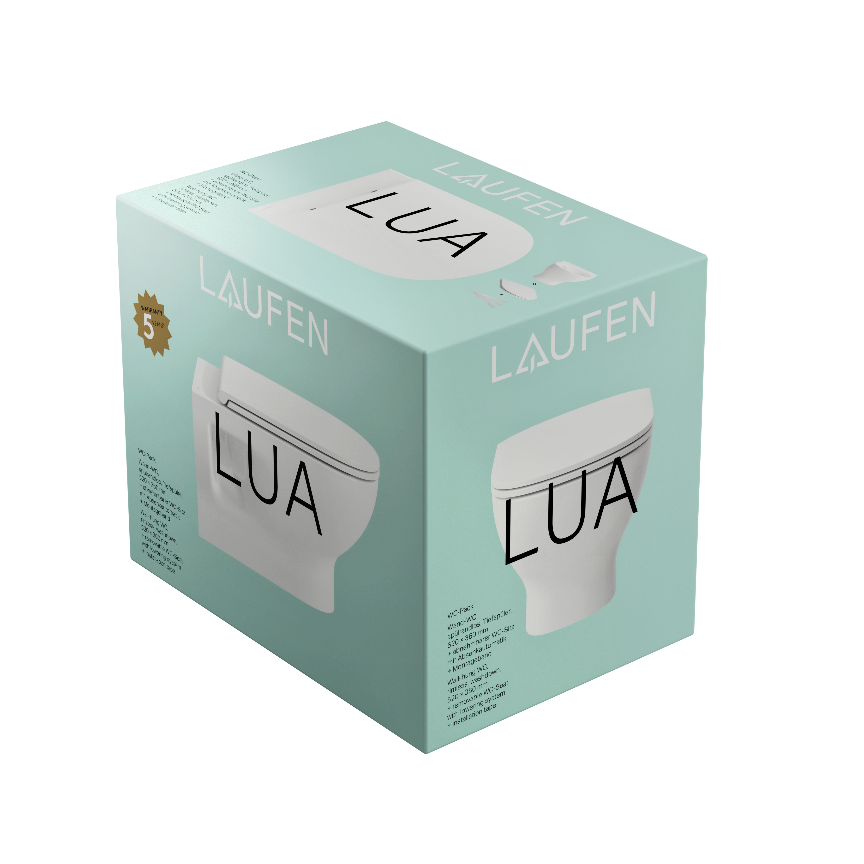 Wc susp.+abattant lua 53 blanc