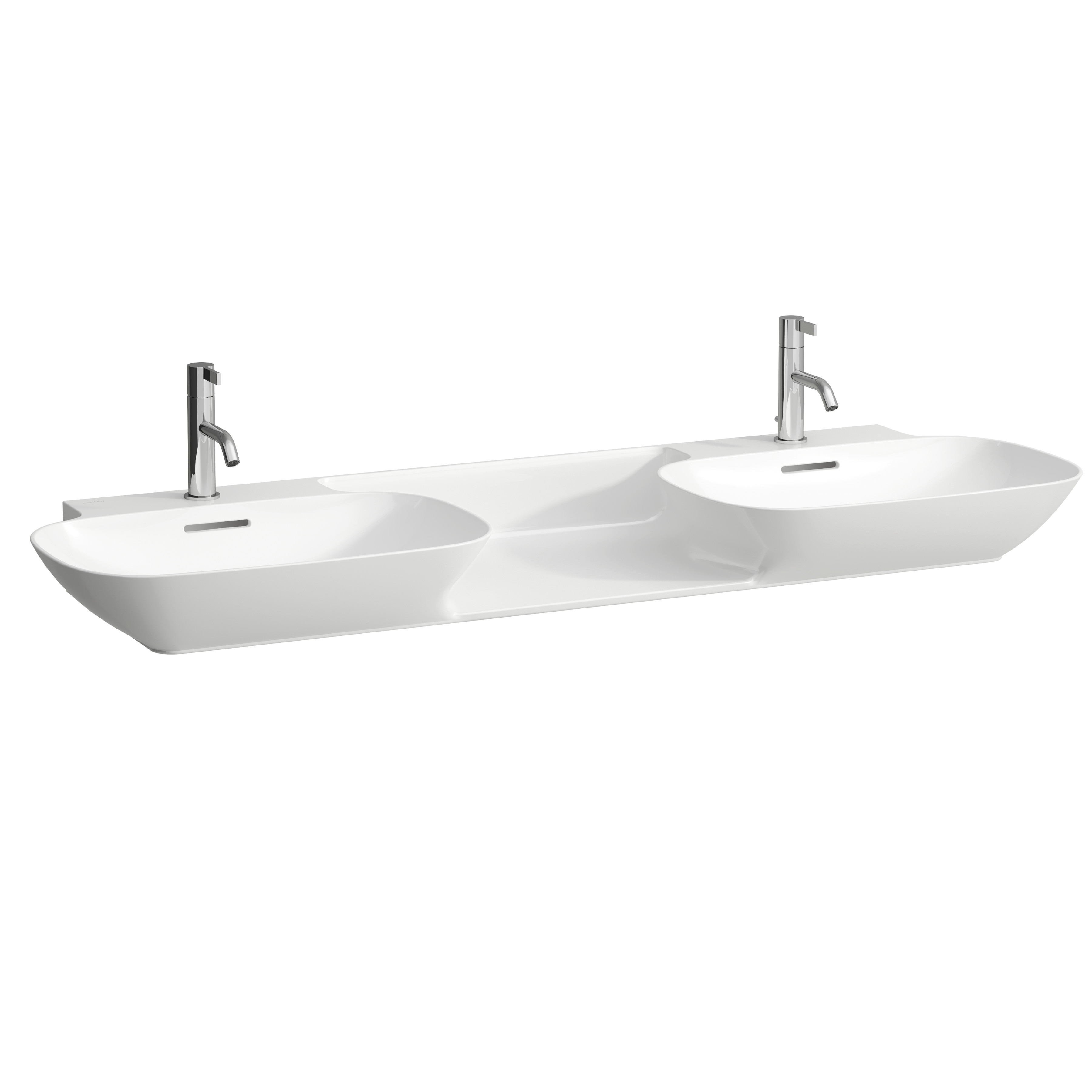 Ino lavabo mural ou à poser sur meuble non percé 1420x450x120 mm blanc