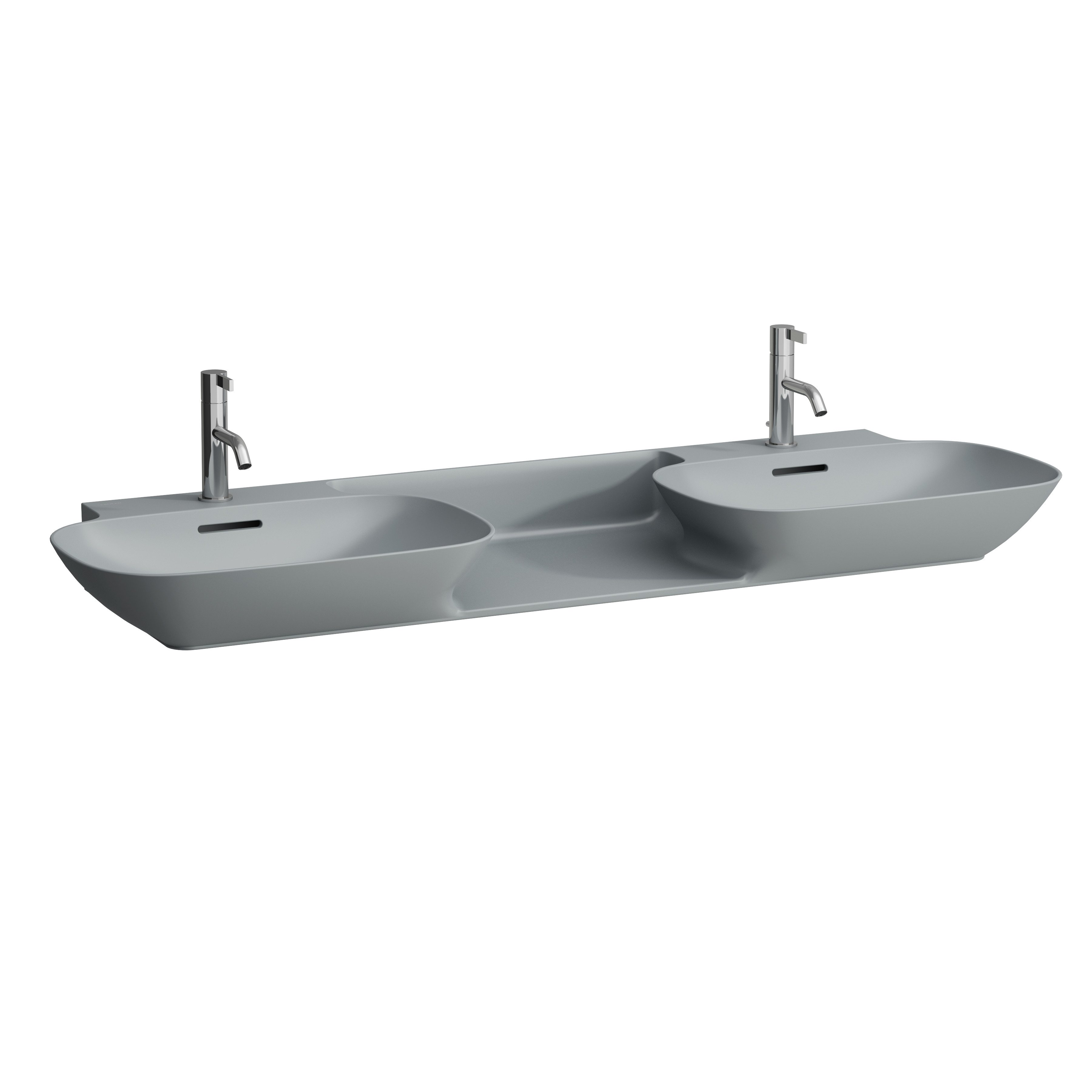 Ino lavabo mural ou à poser sur meuble non percé 1420x450x120 mm graphite mat