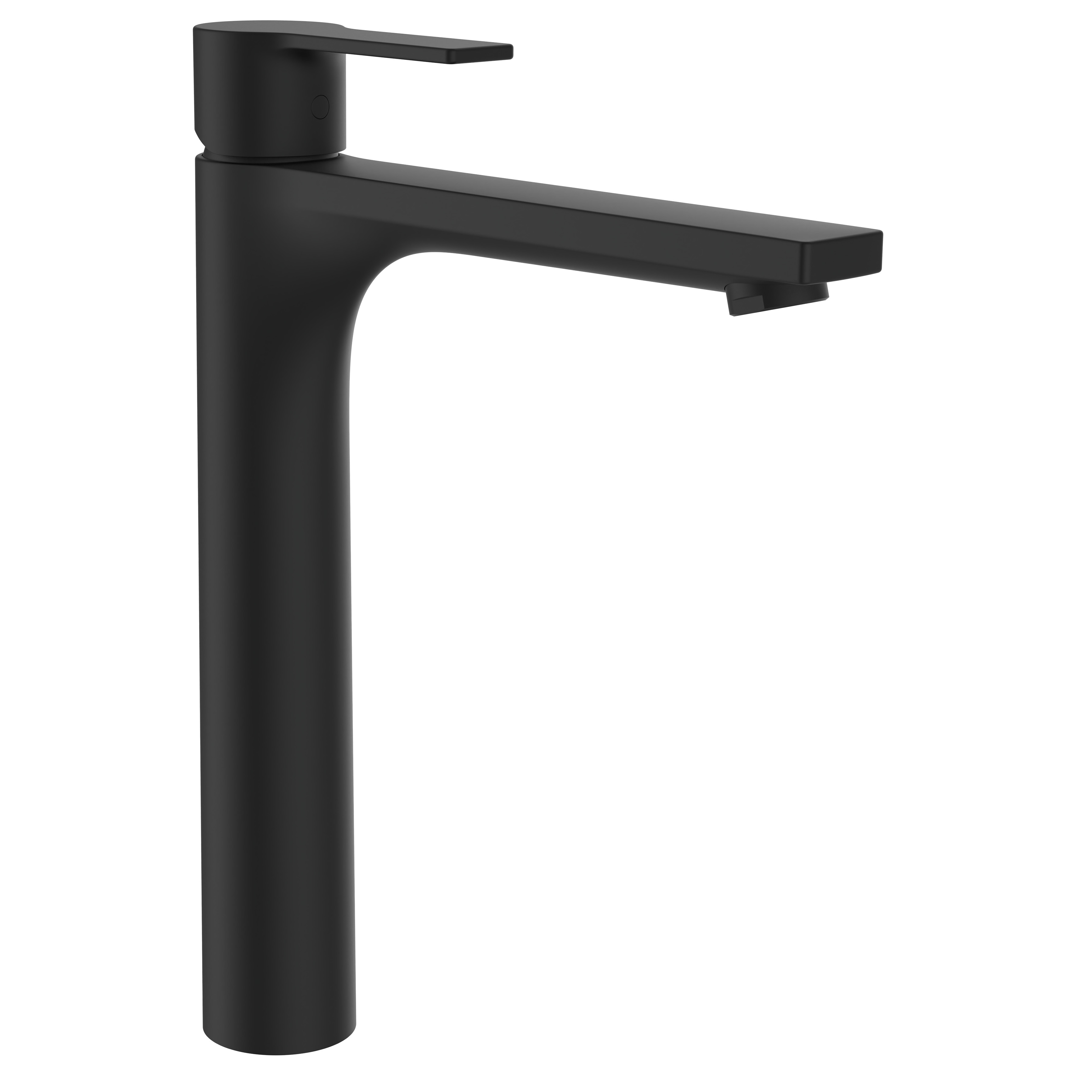 Swisstap mit lav réhaussé eco+ bec fixe 185 mm pvd titane noir mat