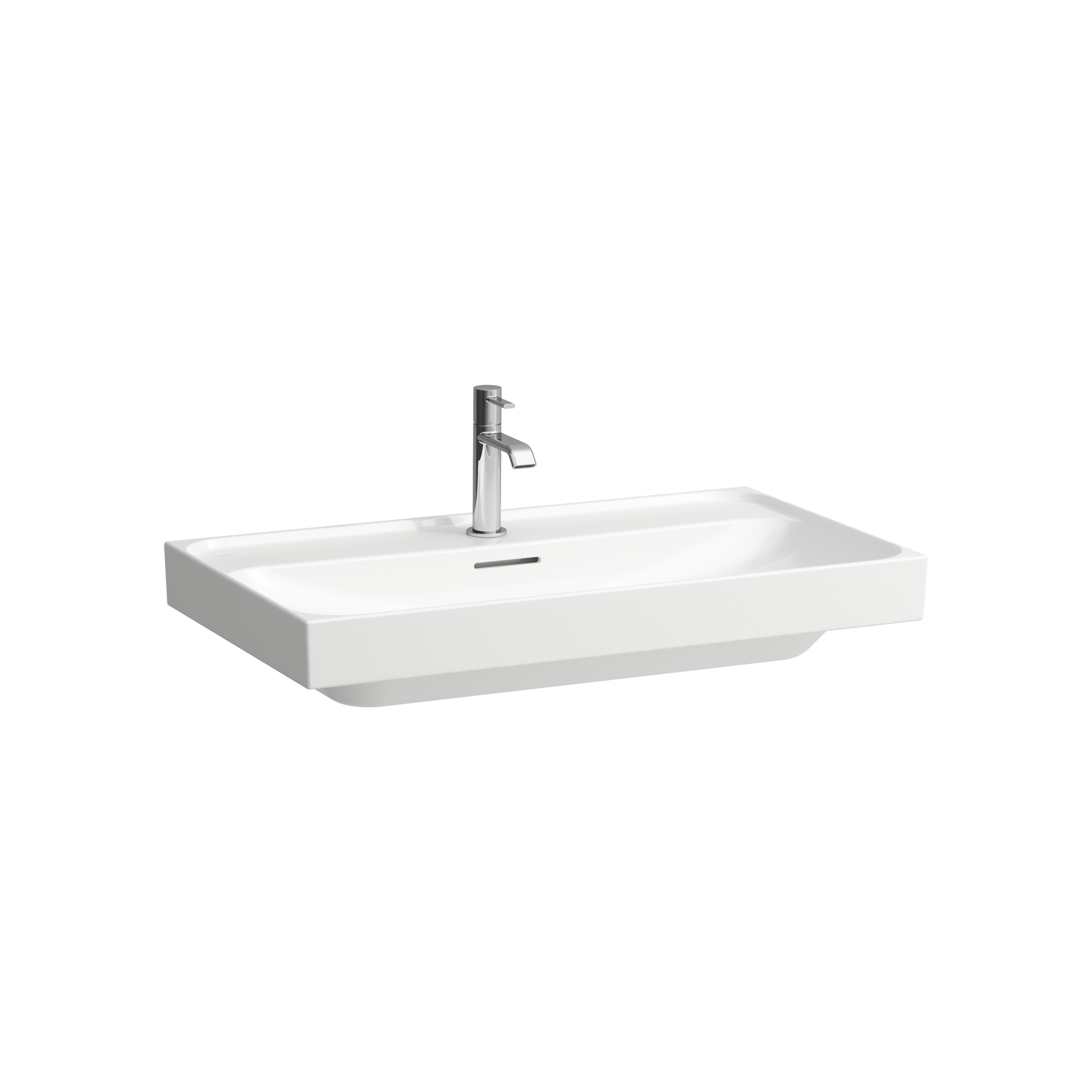 Meda lavabo mural ou à poser sur meuble blanc 800x460x80 mm Meda lavabo mural ou à poser sur meuble blanc 800x460x80 mm