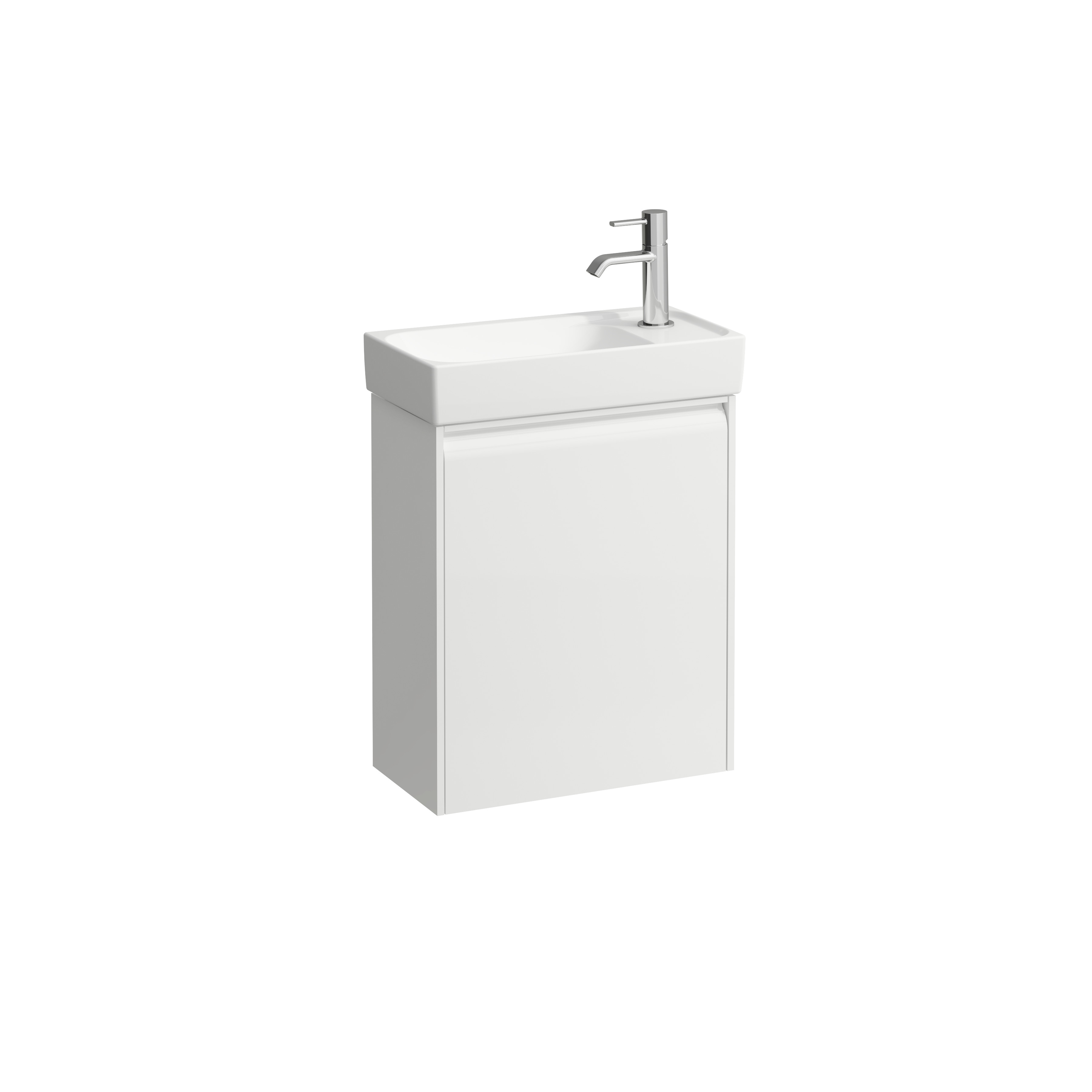Meda meuble 460 1p charnières à d pour lave-mains 815113 blc mat 435x220x515