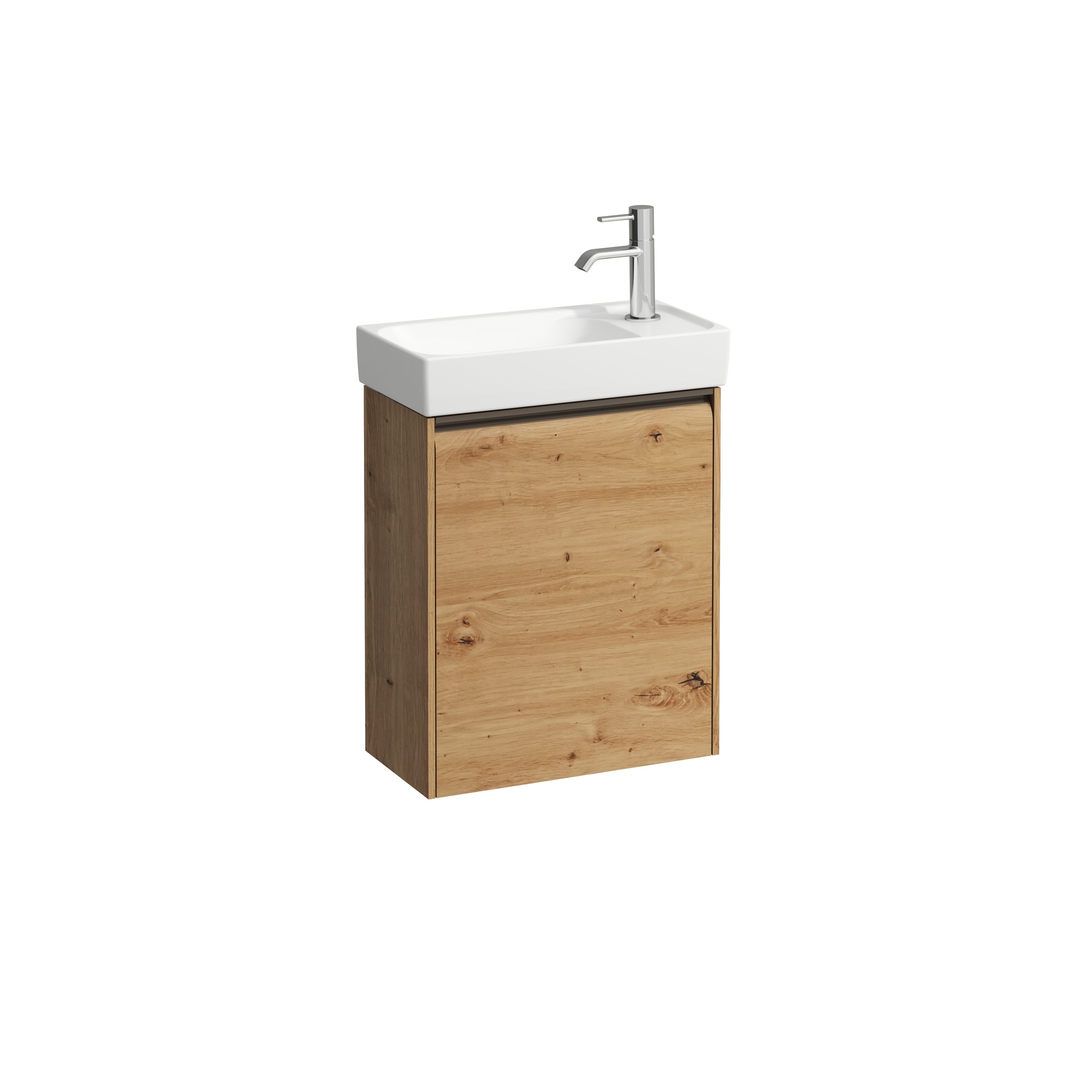 Meda meuble 460 1p charnières à d pr lave-mains 815113 chêne sauvage 435x220x