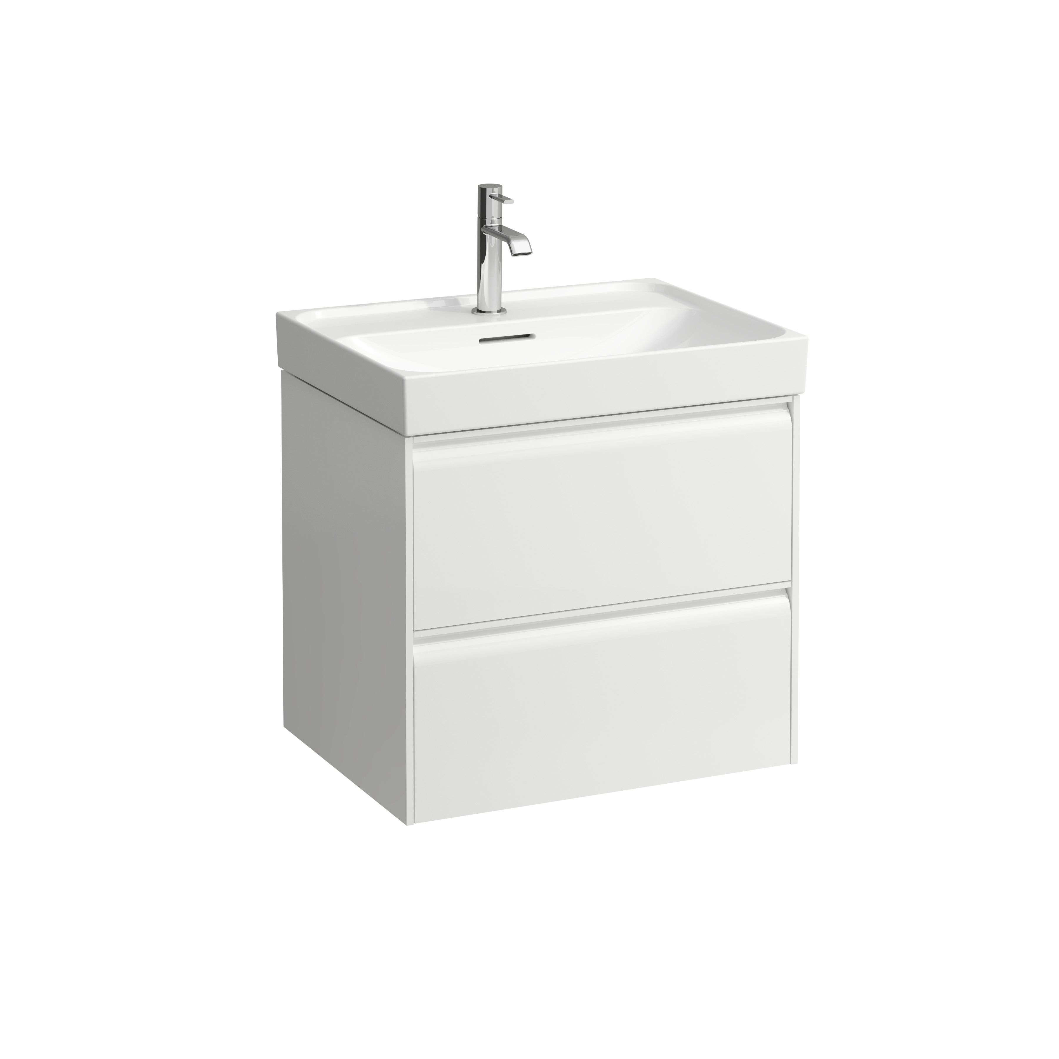 Meda meuble sous lavabo 600 2 tiroirs pour lavabo 810113 blanc mat 585x450x515