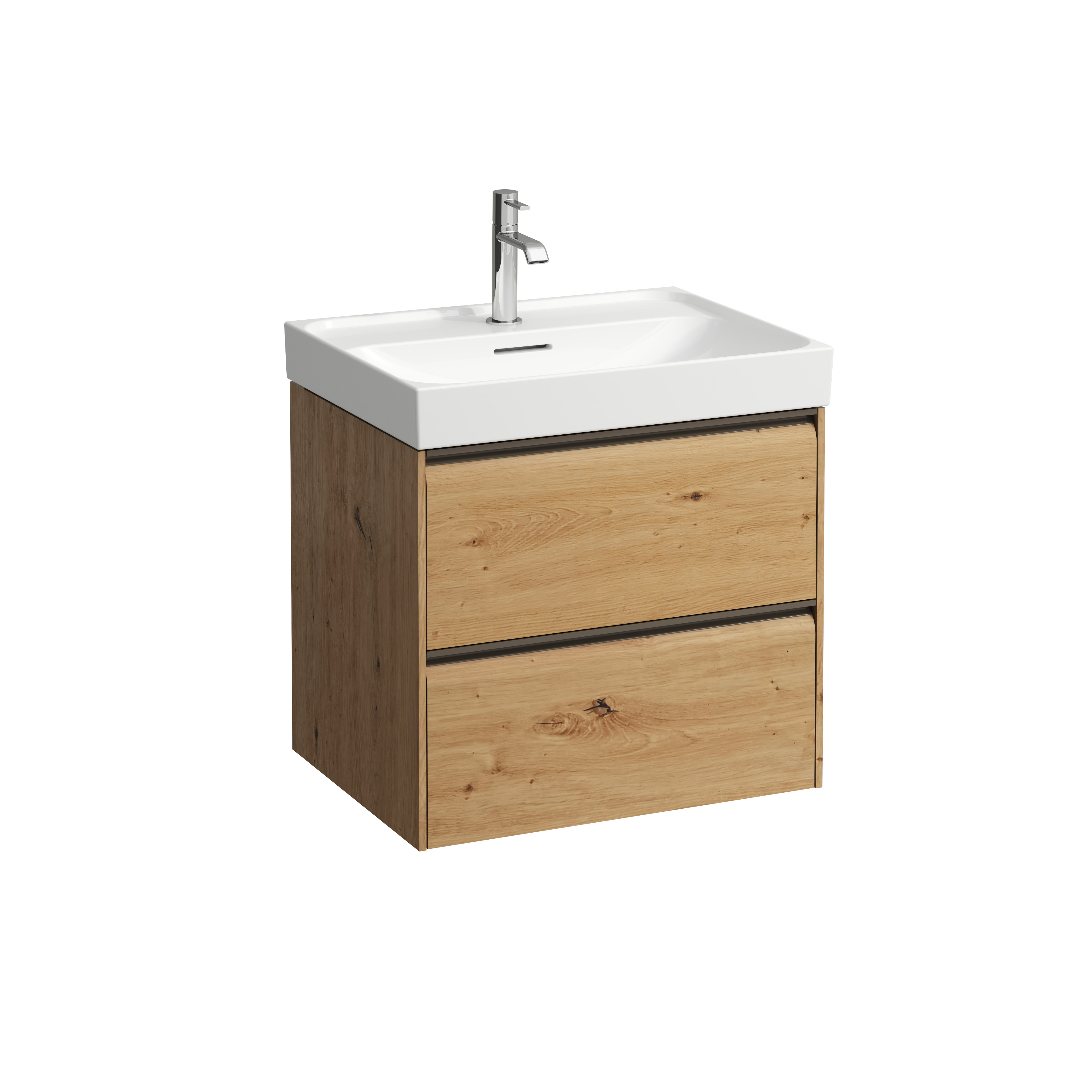 Meda meuble sous lavabo 600 2t pour lavabo 810113 chêne sauvage 585x450x515