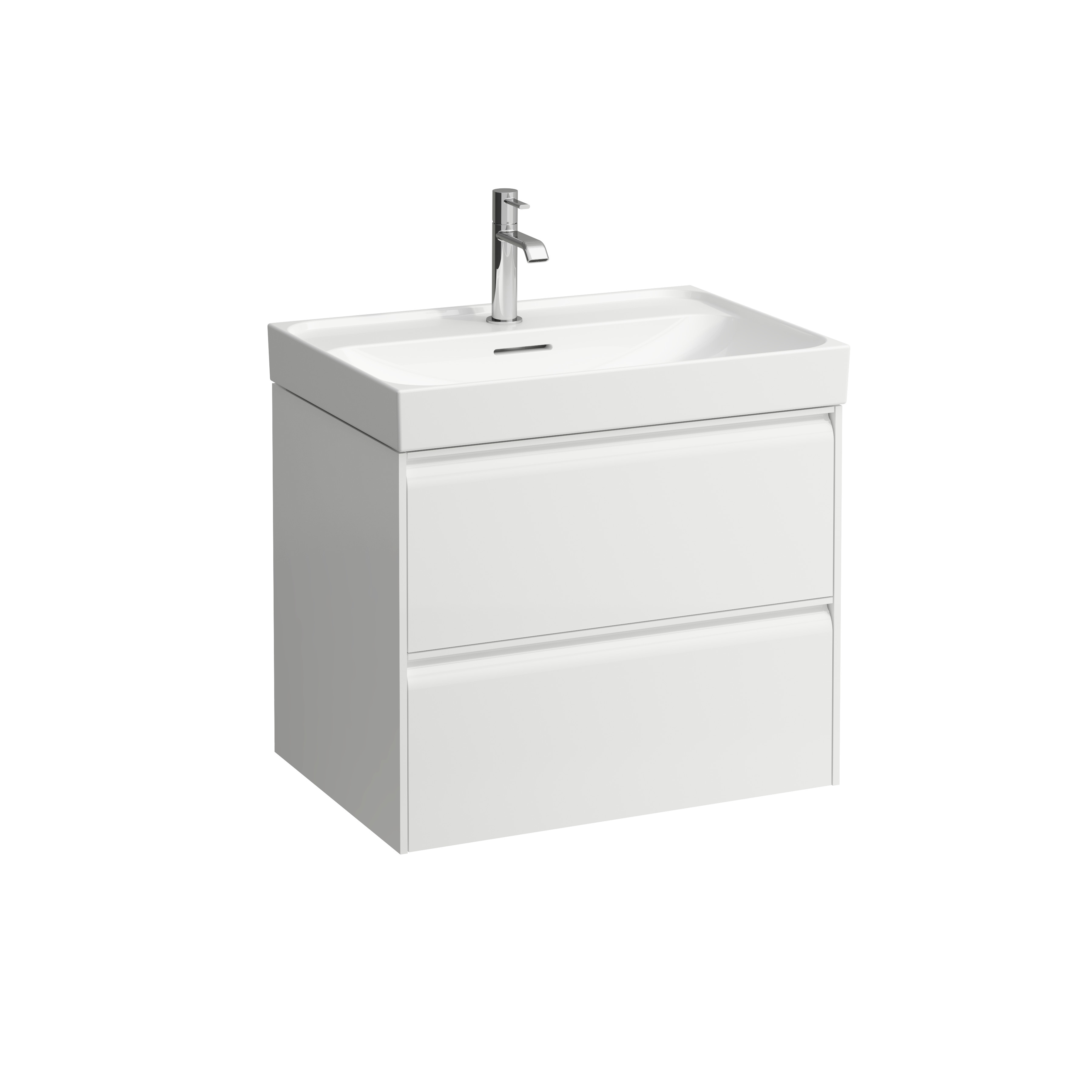 Meda meuble sous lavabo 650 2 tiroirs pour lavabo 810114 blanc mat 635x450x515