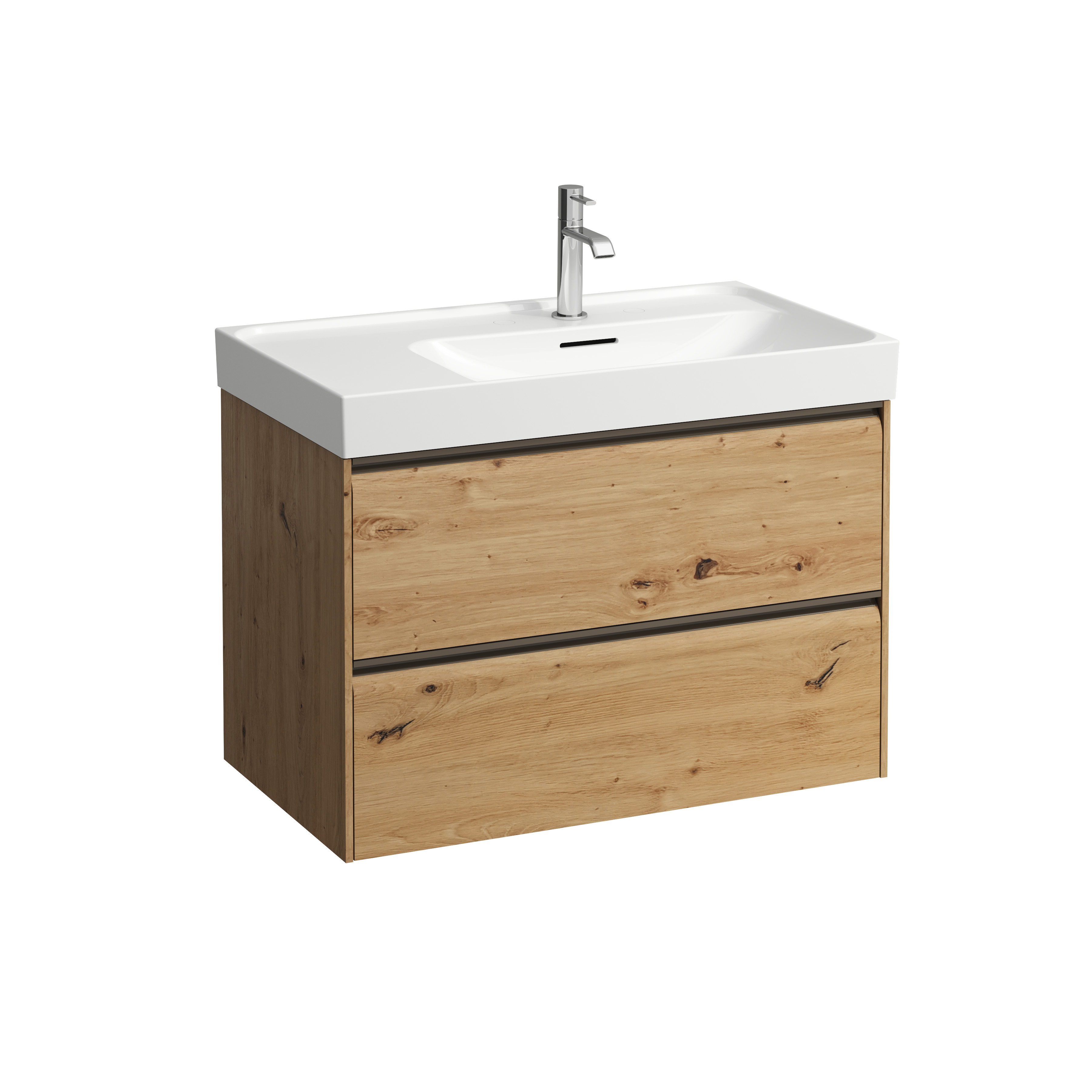 Meda meuble sous lavabo 800 2t pour lavabo 817115 chêne sauvage 785x450x515