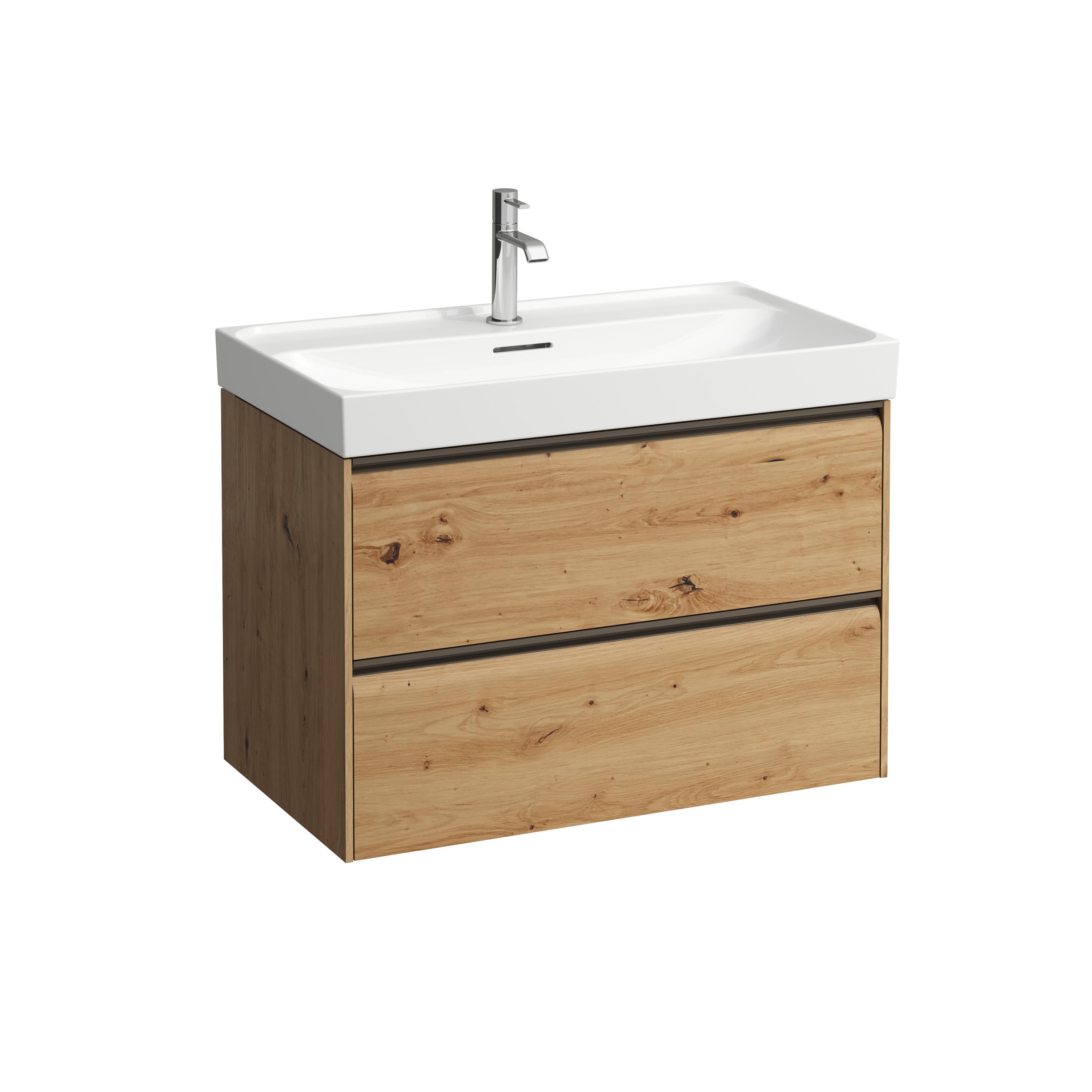 Meda meuble sous lavabo 800 2t pour lavabo 810117 chêne sauvage 785x450x515