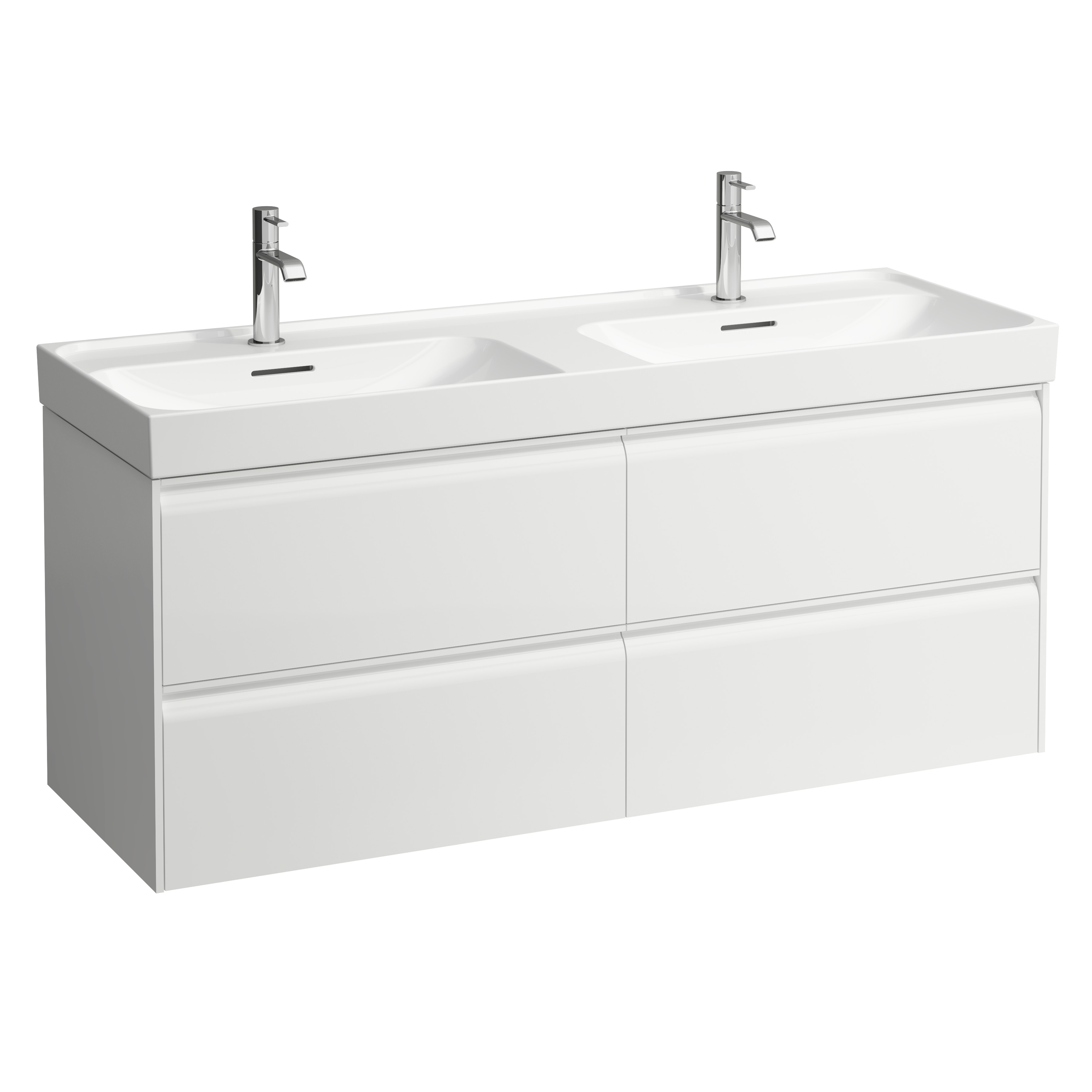 Meda meuble sous lavabo 1300 2t pour lavabo 814112 blanc mat 1285x450x515 mm