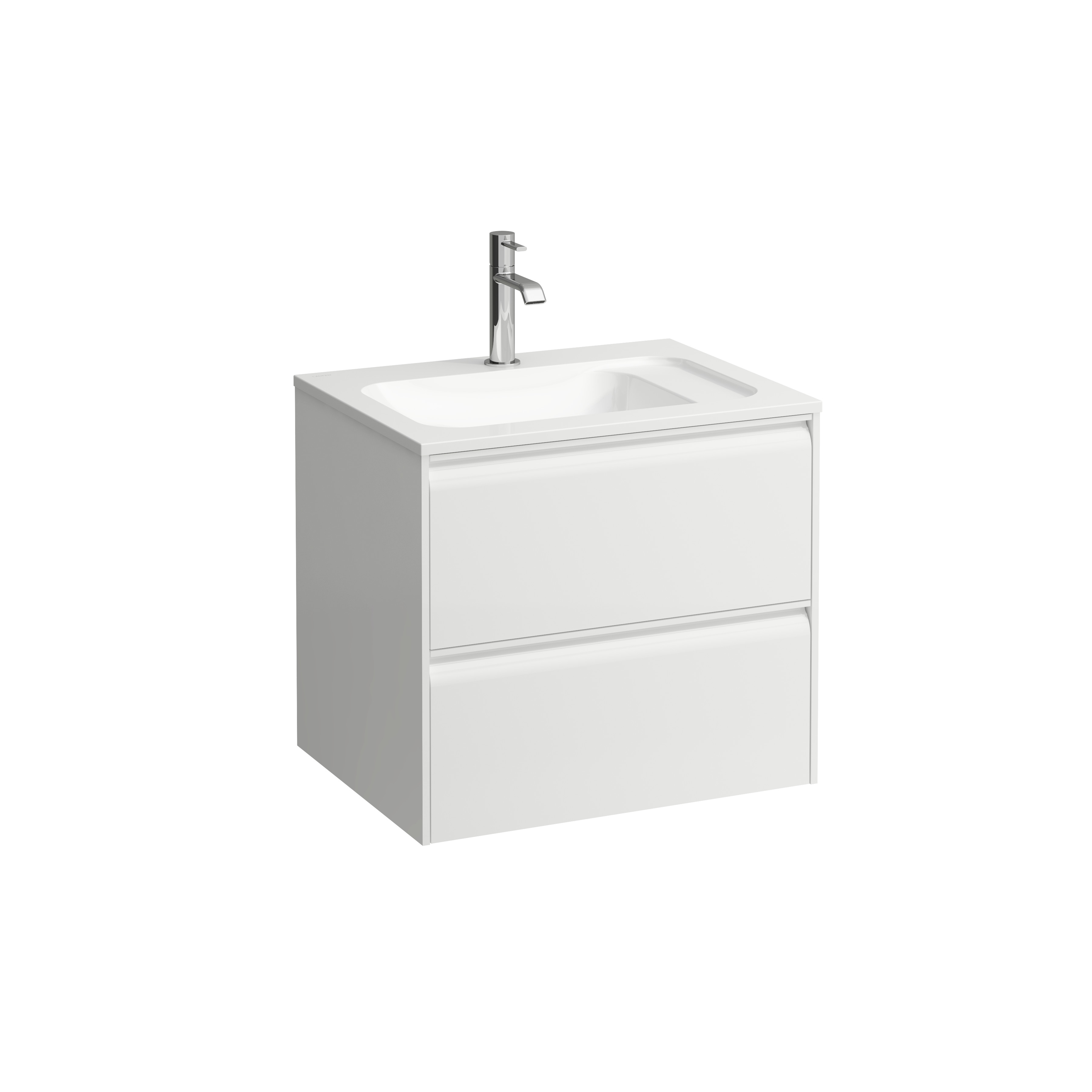 Meda meuble sous lavabo 600 2t pour lavabo marbond 814113 blanc mat 570x440x