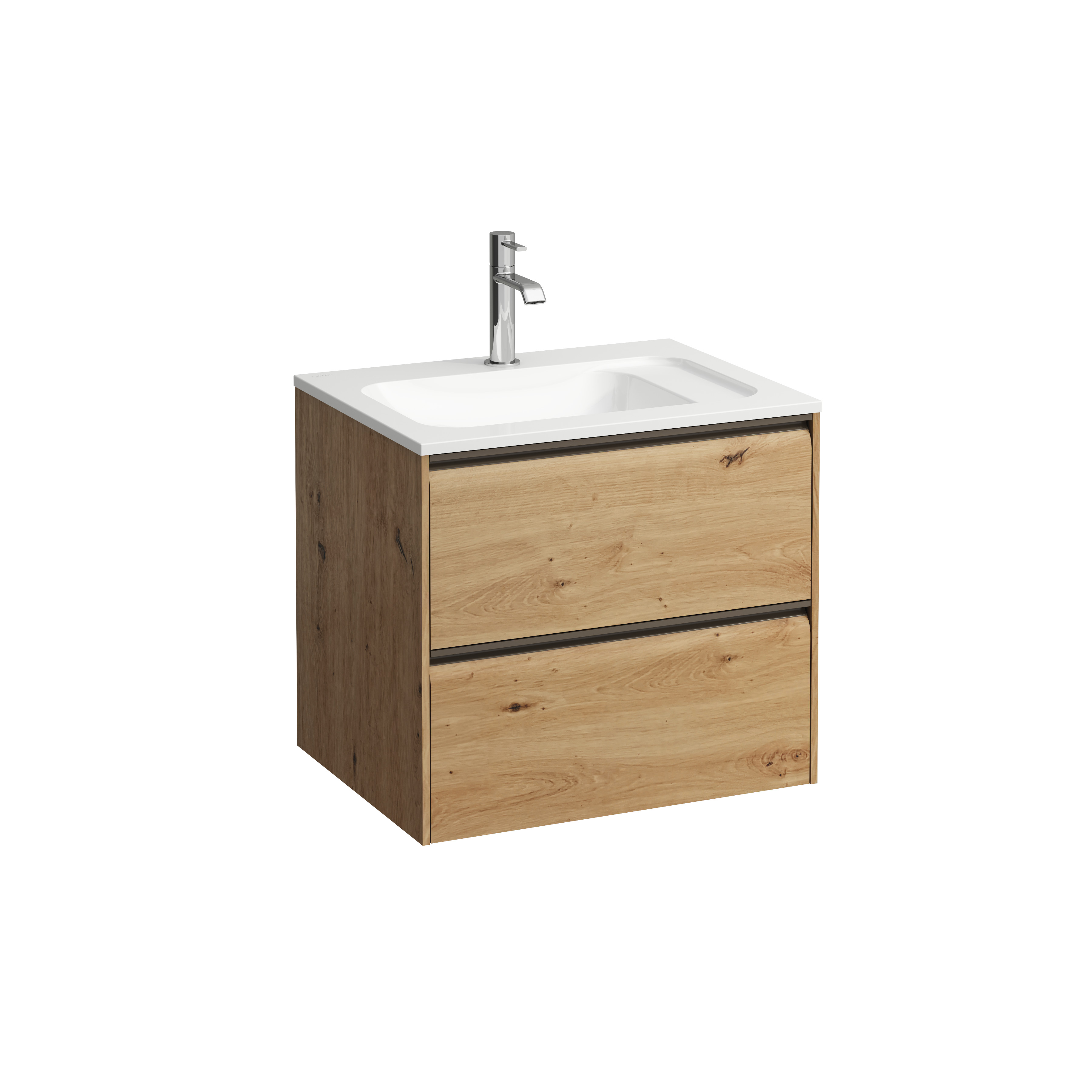 Meda meuble 600 2t pour lavabo marbond 814113 chêne sauvage 570x440x505