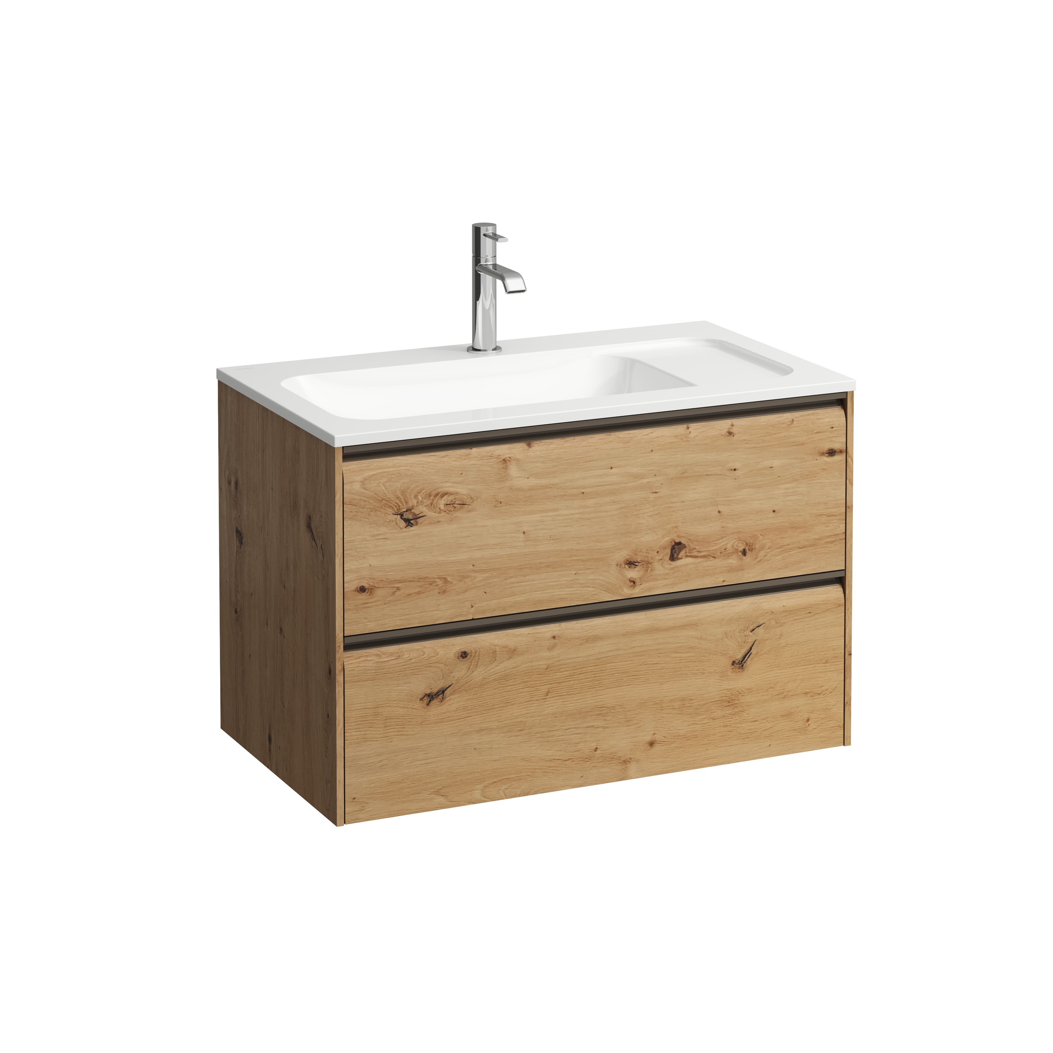 Meda meuble 800 2t pour lavabo marbond 814117 chêne sauvage 770x440x505
