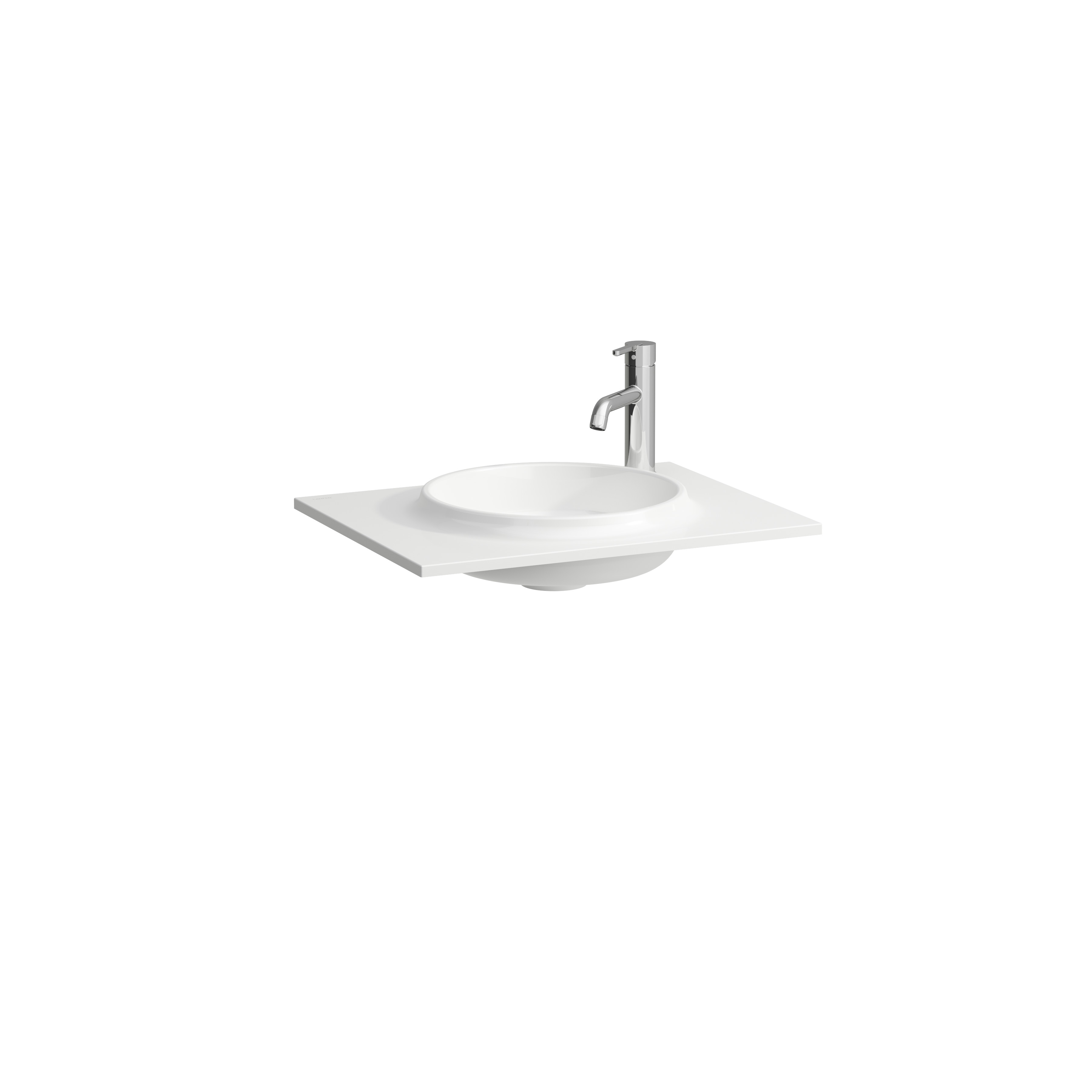 Lani lavabo à poser sur meuble slim en marbond blc 580x445x130