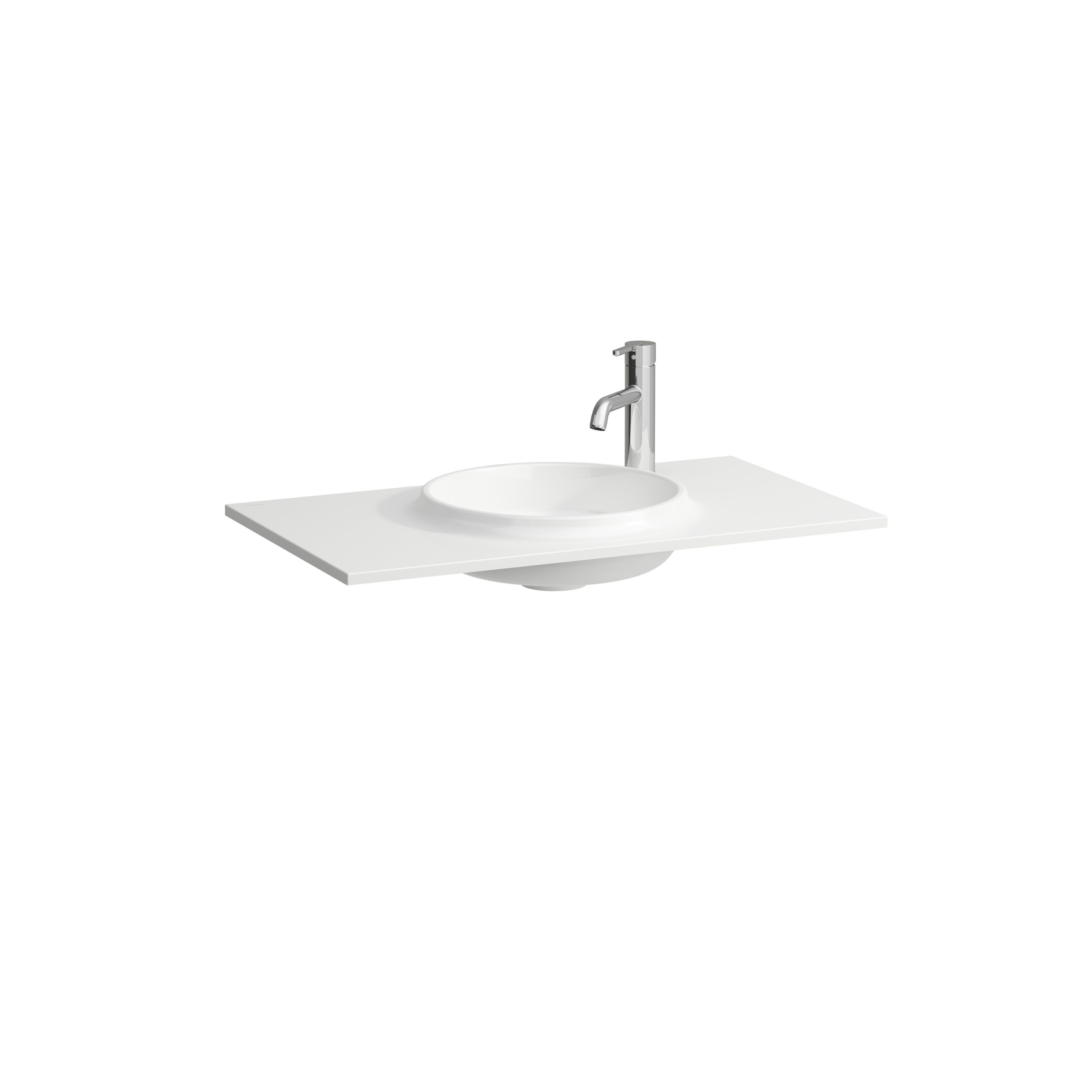 Lani lavabo à poser sur meuble slim en marbond blc 780x445x130