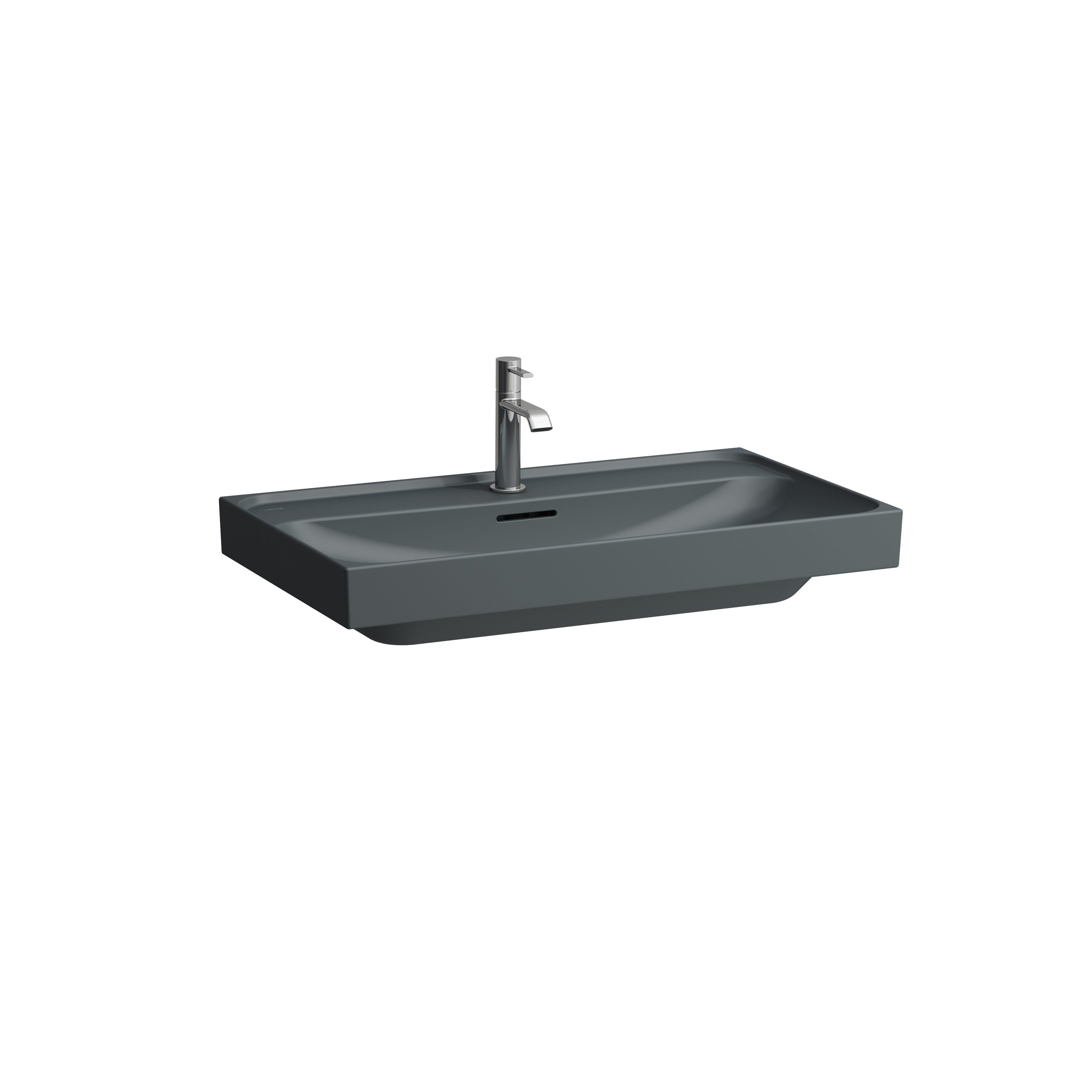 Meda lavabo mural ou à poser sur meuble graphite mat 800x460x80 mm Meda lavabo mural ou à poser sur meuble graphite mat 800x460x80 mm