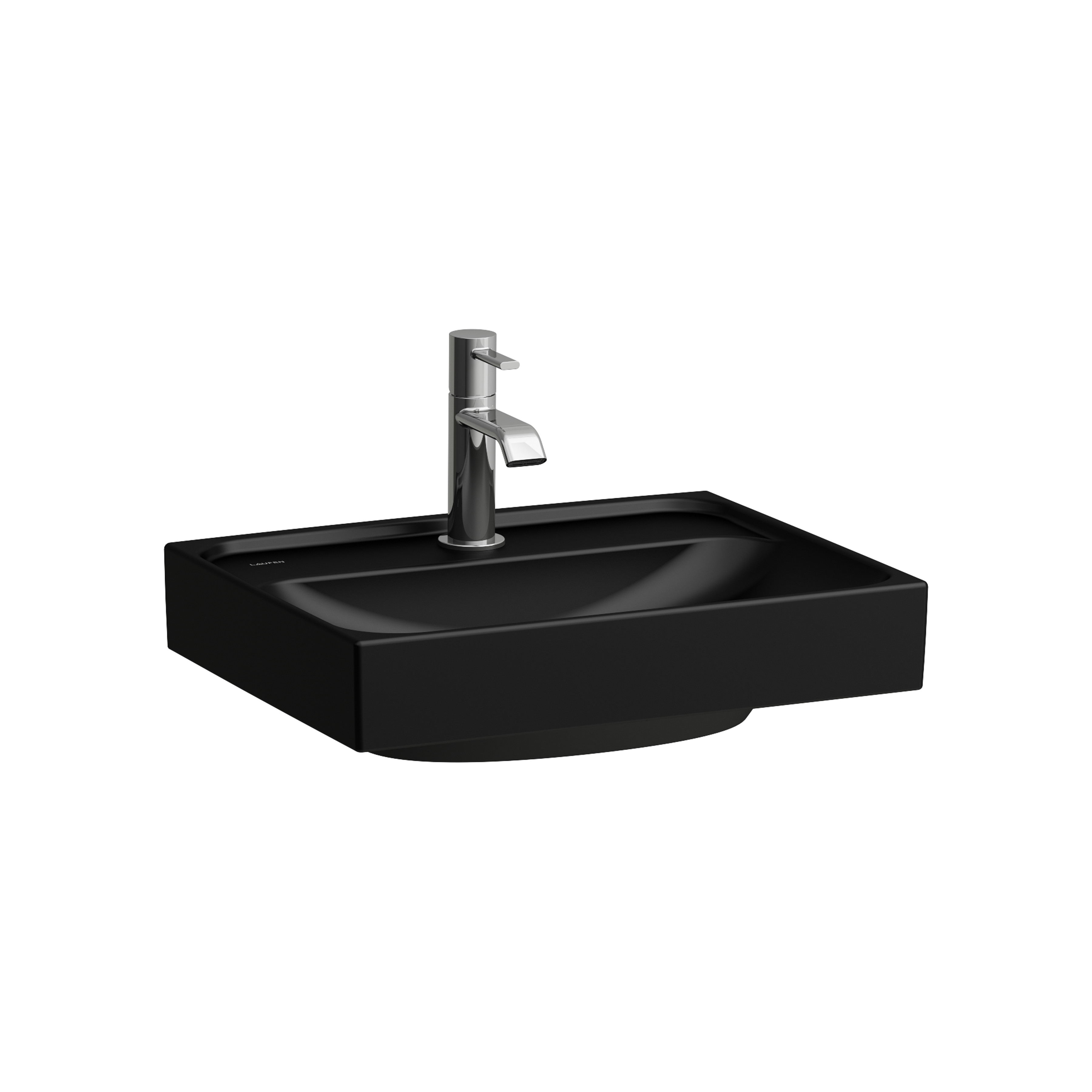 Meda lave-mains à poser sur plan face inférieure meulée noir mat 450x350x80 mm