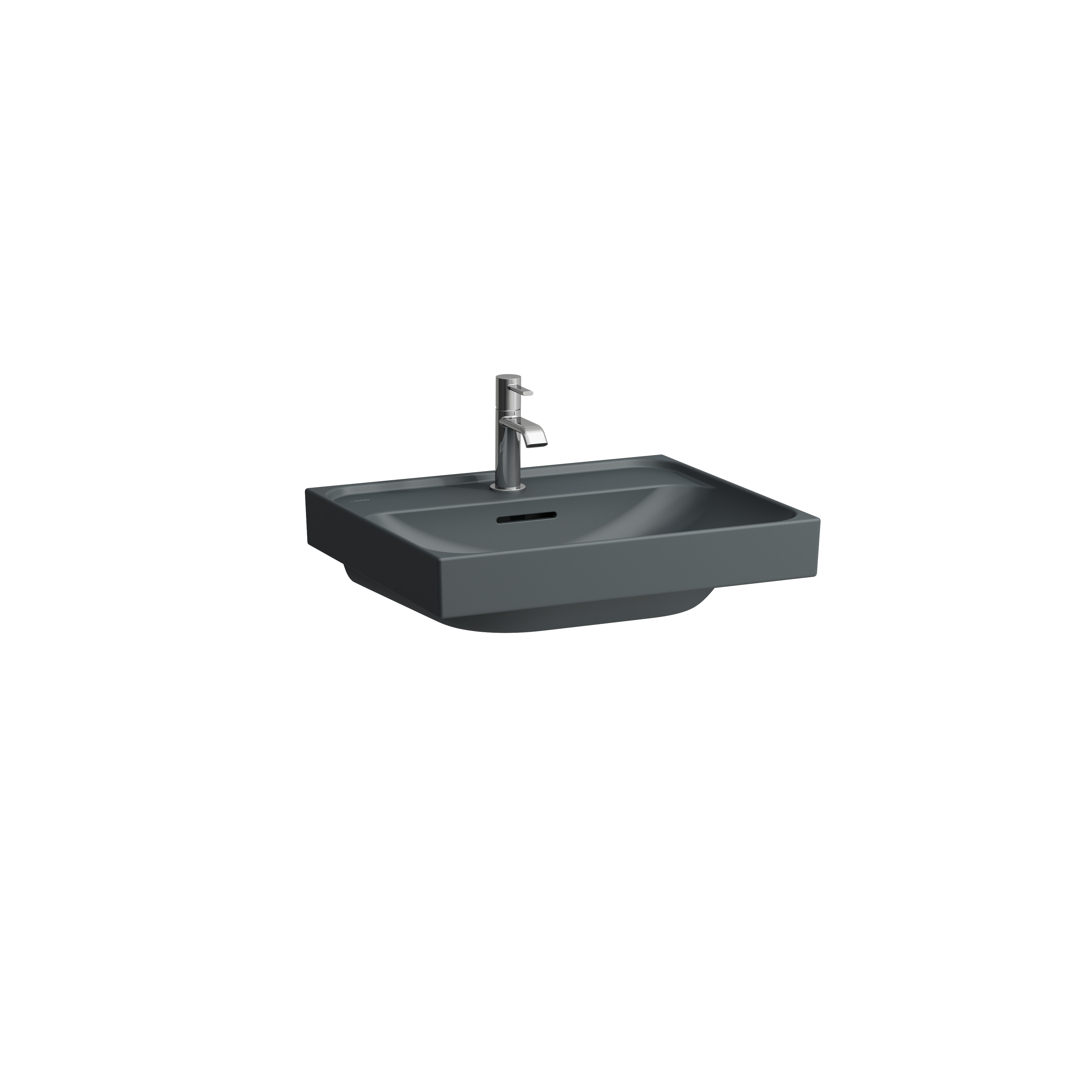 Meda lavabo mural ou à poser sur meuble graphite mat 550x460x80 mm Meda lavabo mural ou à poser sur meuble graphite mat 550x460x80 mm