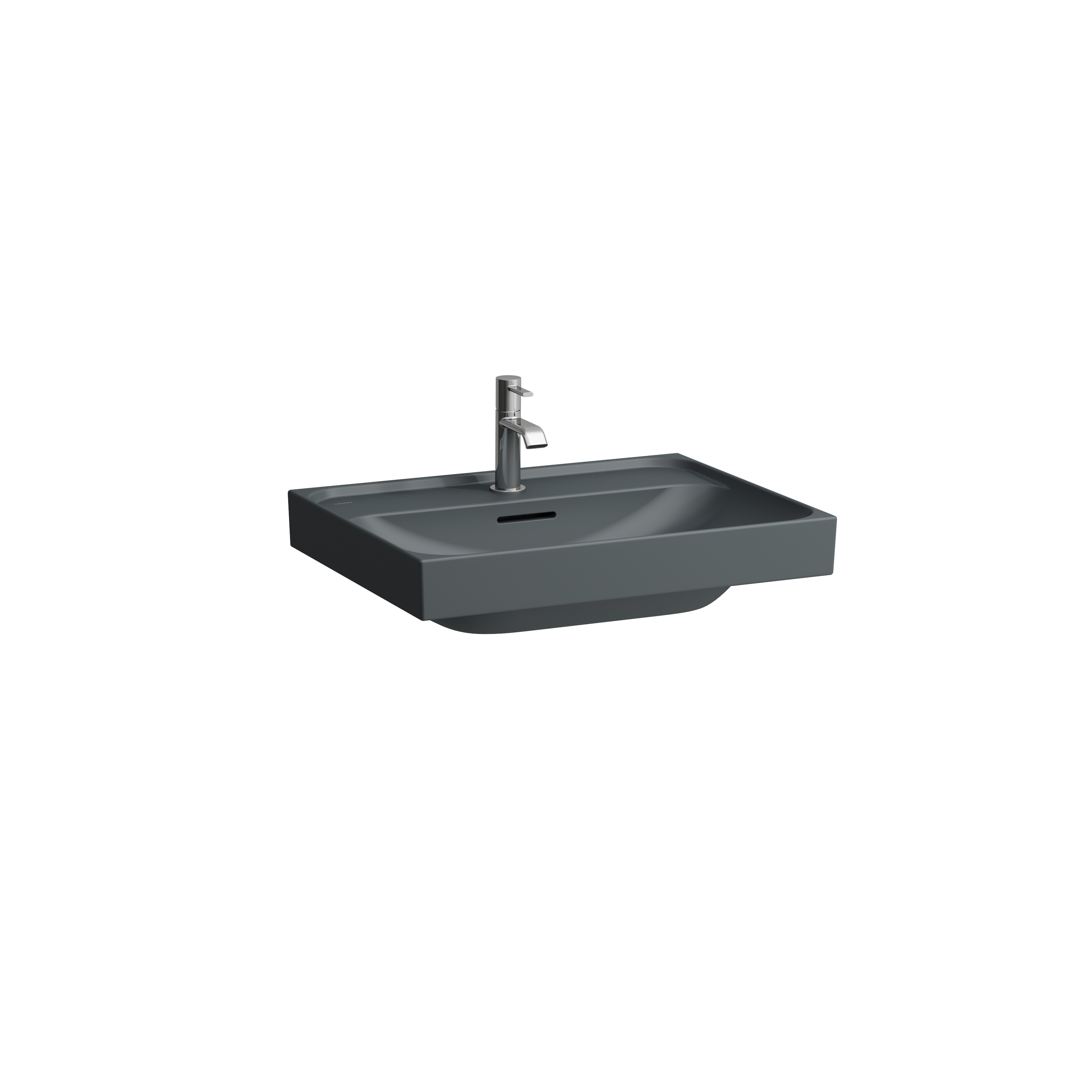 Meda lavabo mural ou à poser sur meuble graphite mat 600x460x80 mm Meda lavabo mural ou à poser sur meuble graphite mat 600x460x80 mm