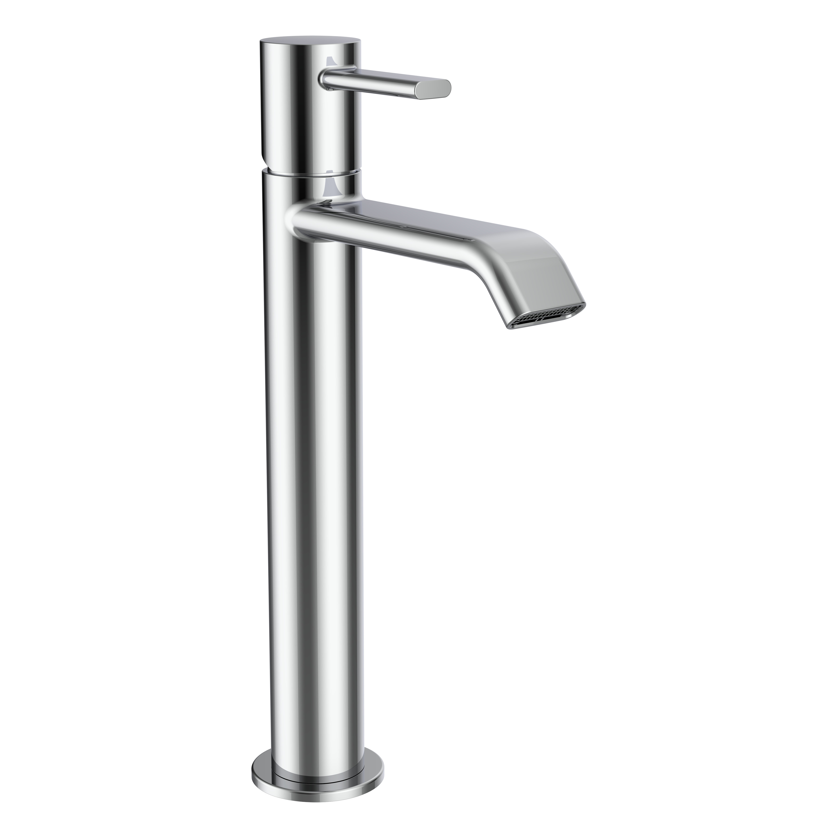 Meda mitigeur de lavabo réhaussé bec fixe 120 mm sans vidage chromé