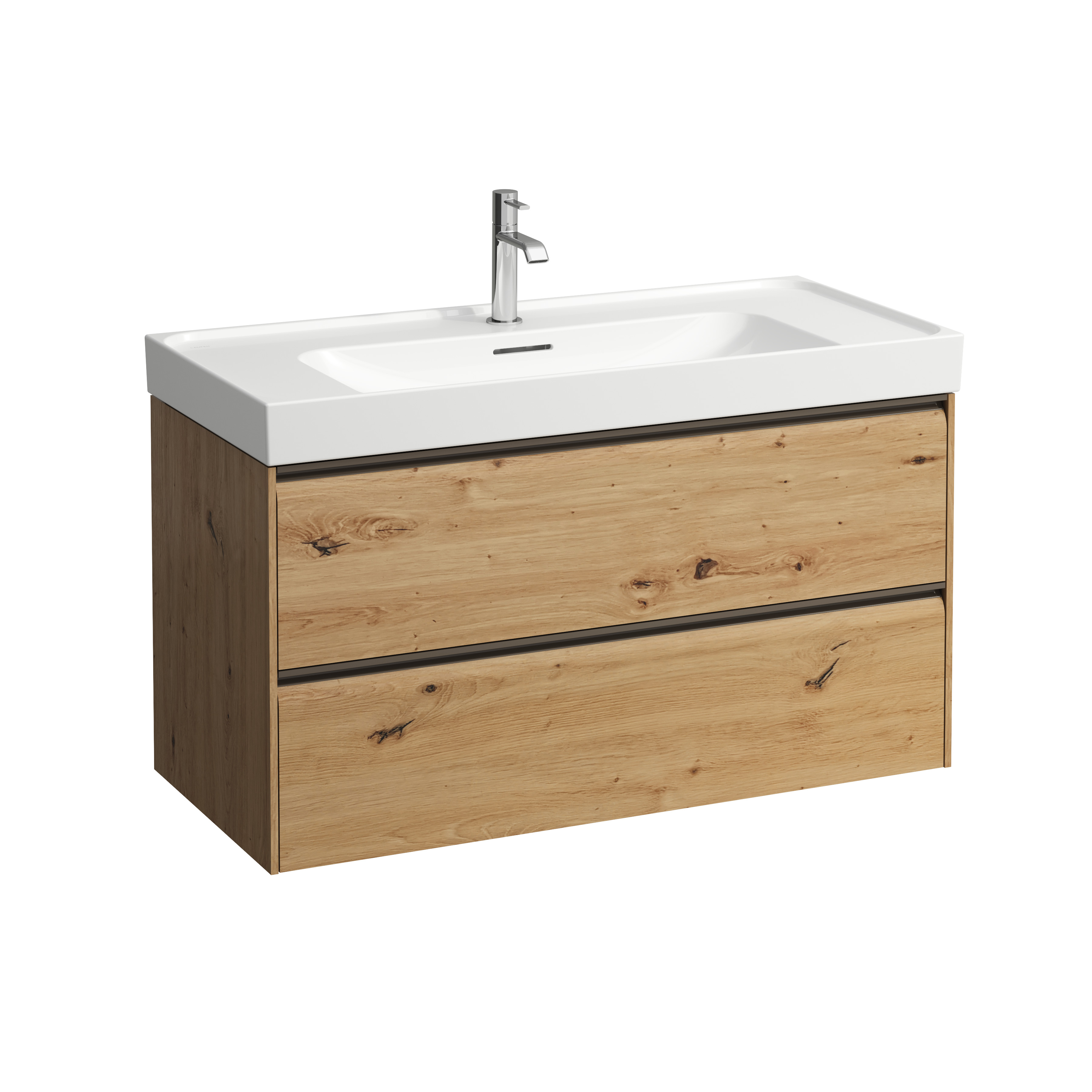 Meda meuble sous lavabo 1000 2t pour lavabo 810119 chêne sauvage 985x450x515