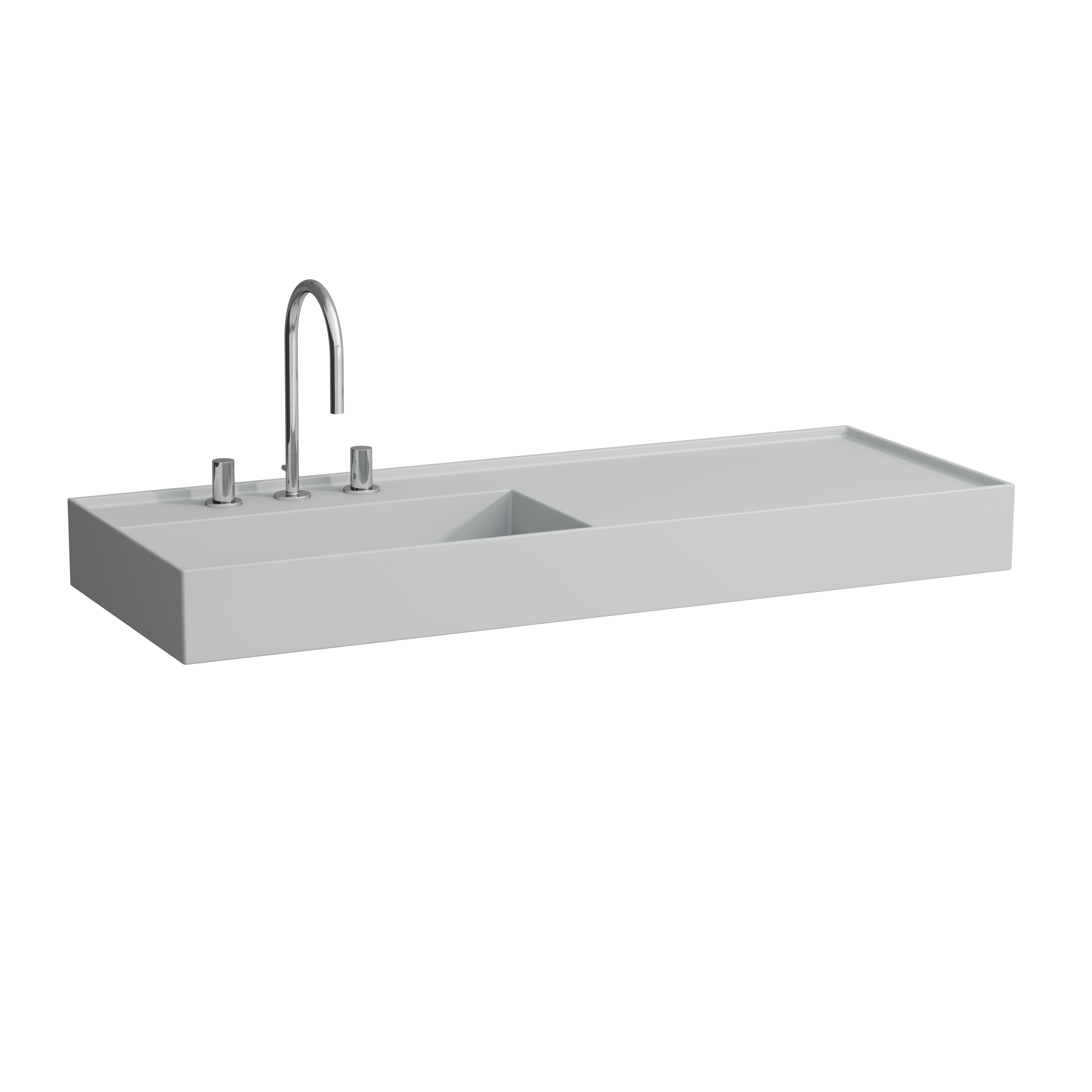 Lavabo asymétrique droite kartell 120x46 grs mat