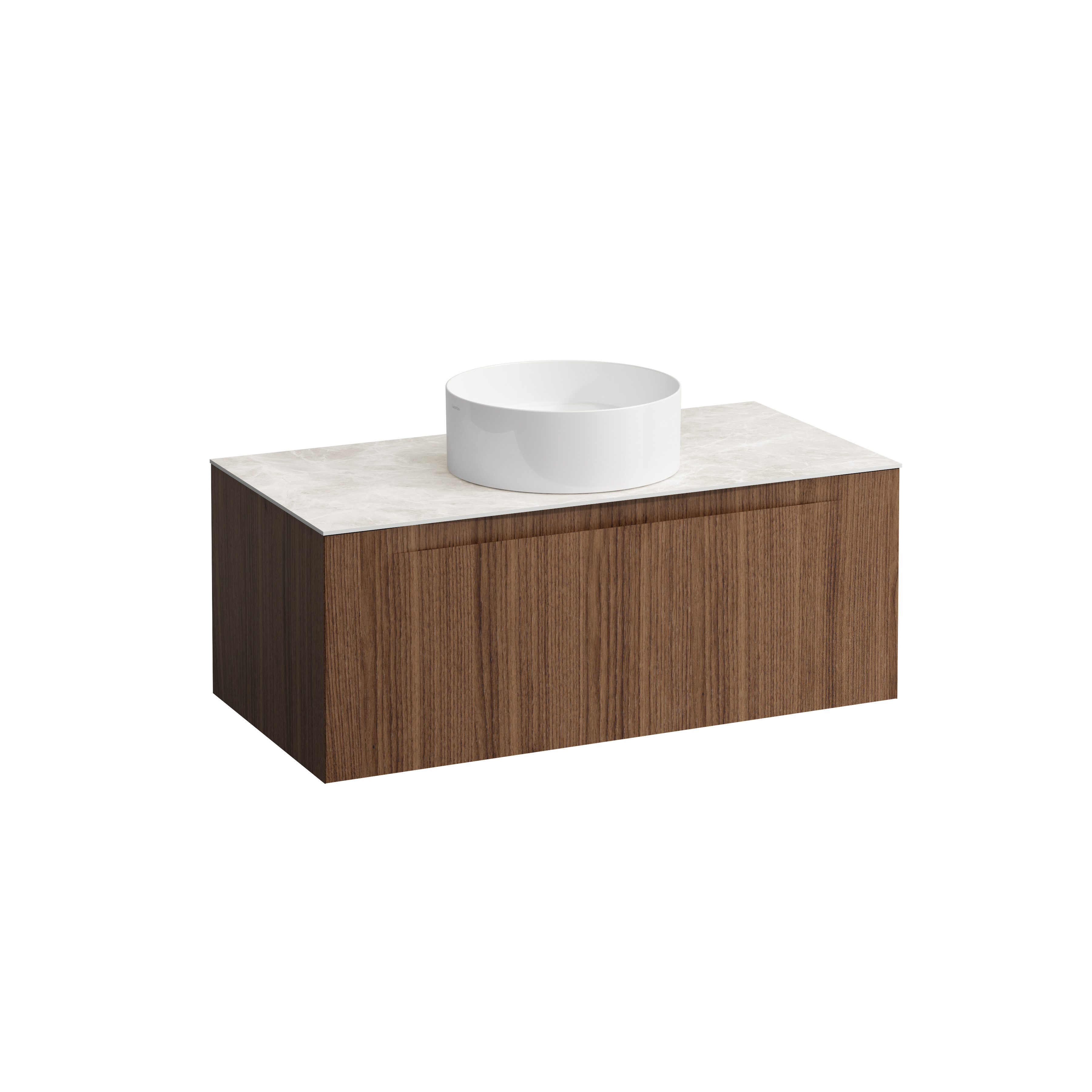 Arun 1000 1t découpe centre plan botticino crema noce canaletto/verre bla