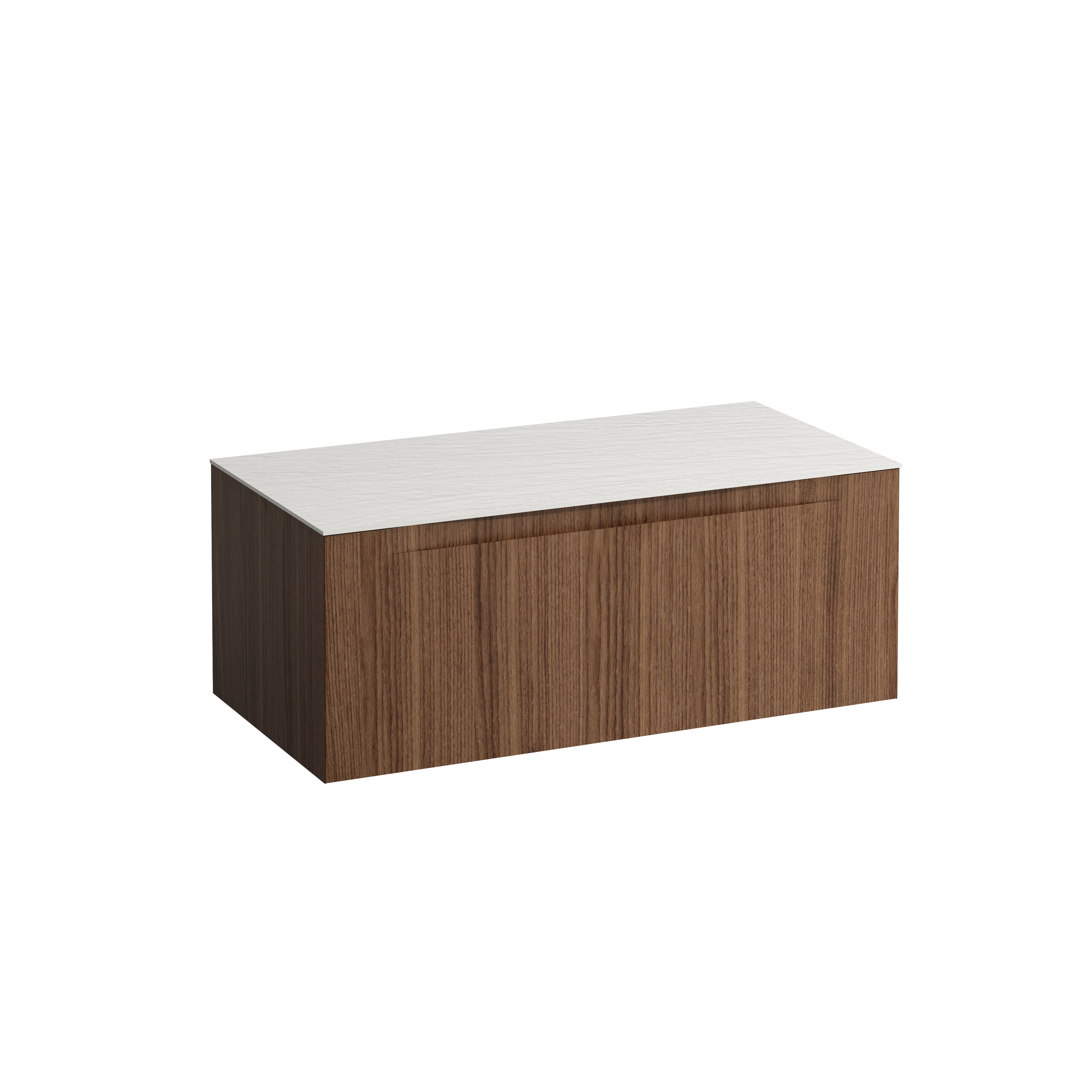 Arun meuble 1000 1t sans découpe plan ardesia bianca noce canaletto/verre blan