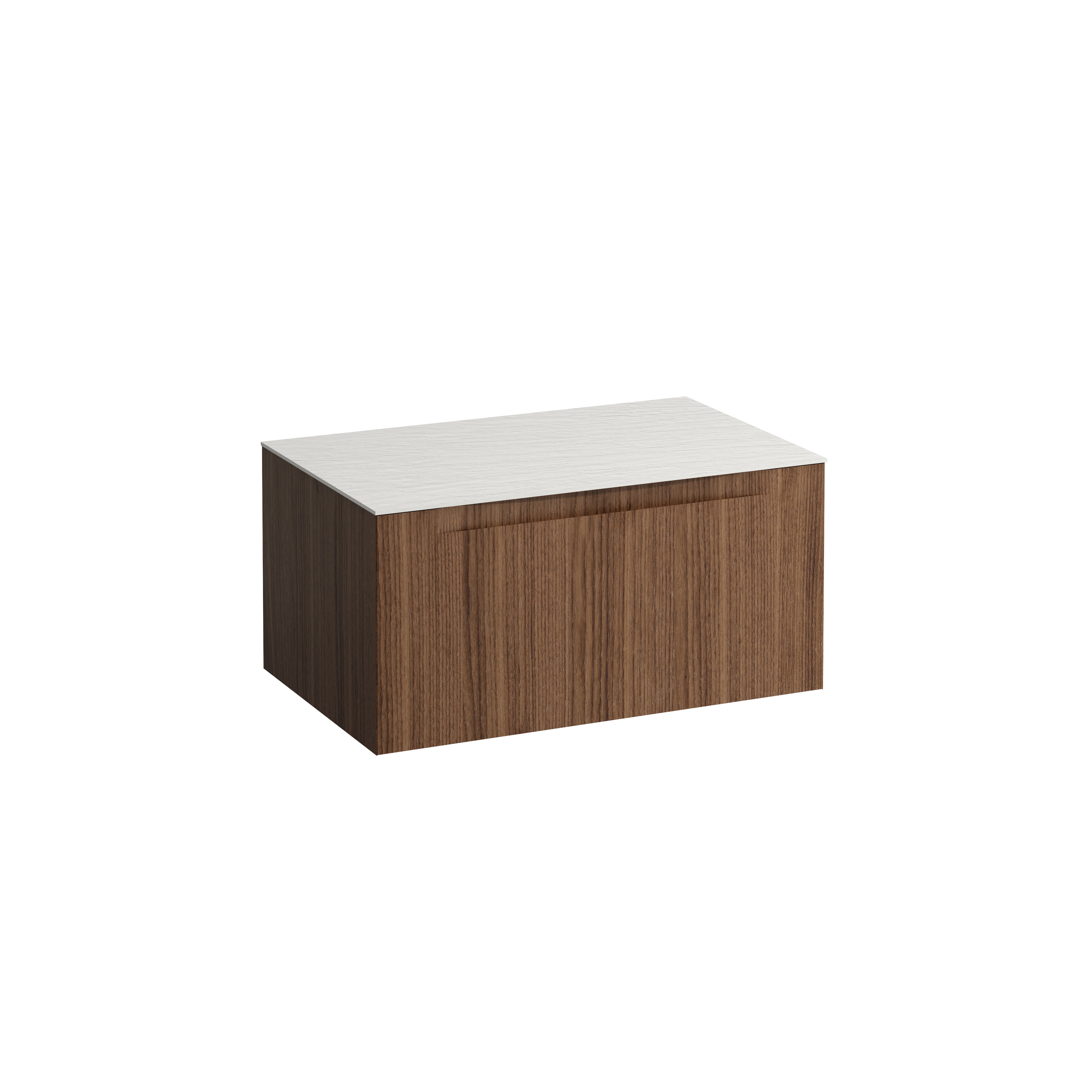 Arun meuble 800 1t sans découpe plan ardesia bianca noce canaletto/verre blan