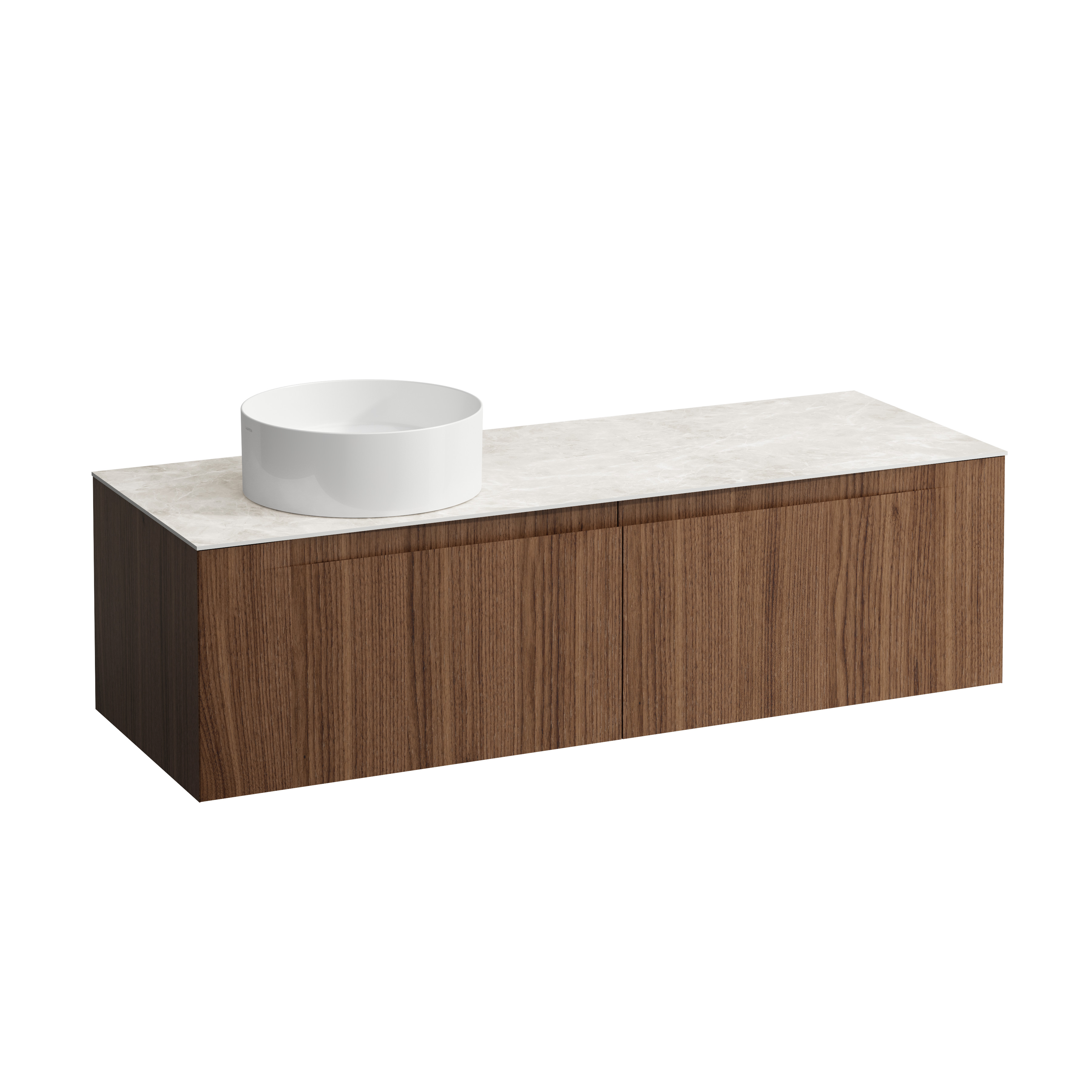 Arun 1400 2t avec découpe à gche plan botticino crema noce canaletto/verre bla